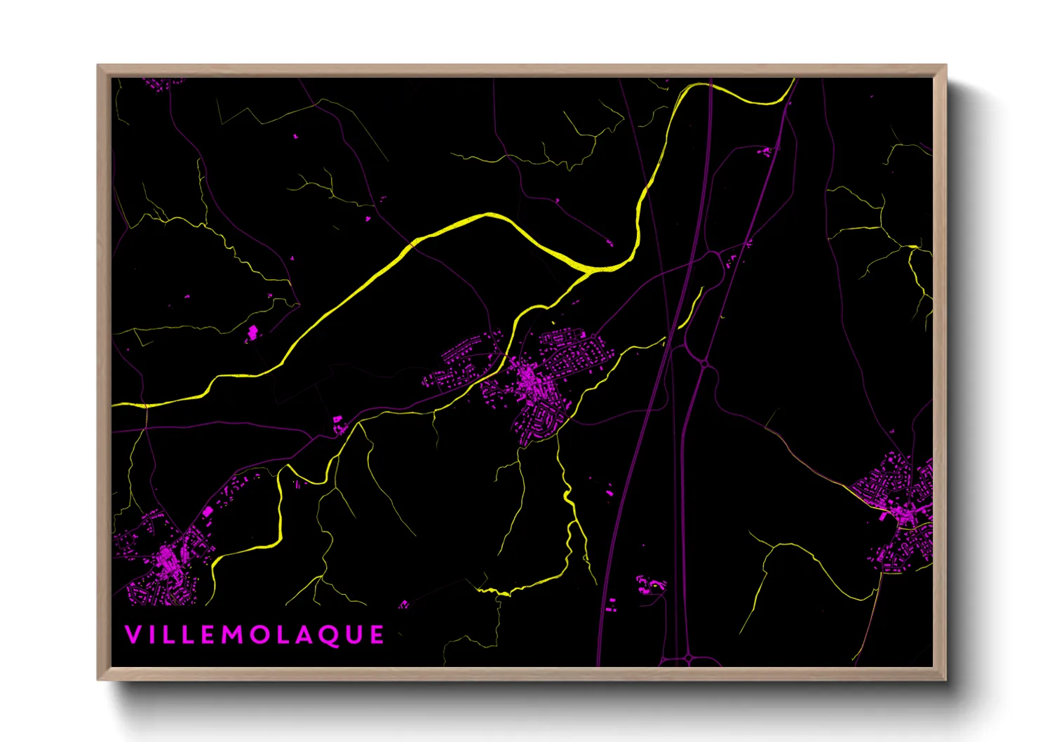 Une affiche de carte sur Villemolaque
