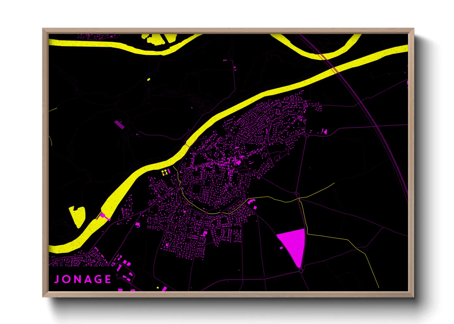 Une affiche de carte sur Jonage