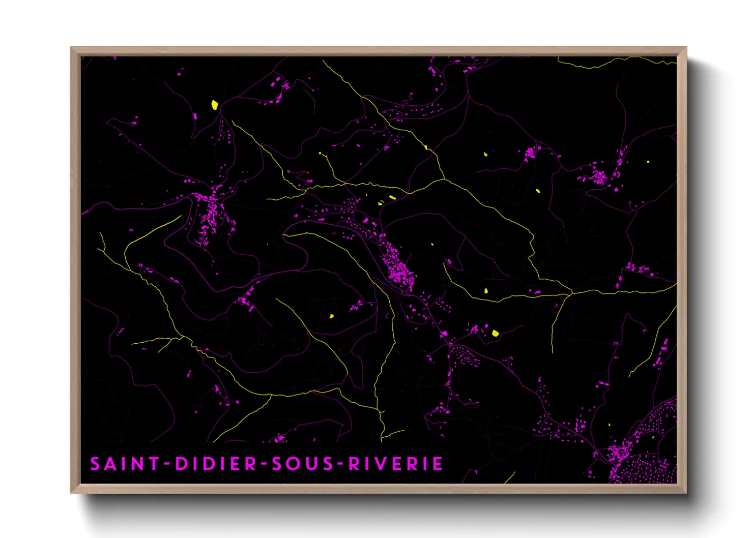 Une affiche de carte sur Saint-Didier-sous-Riverie