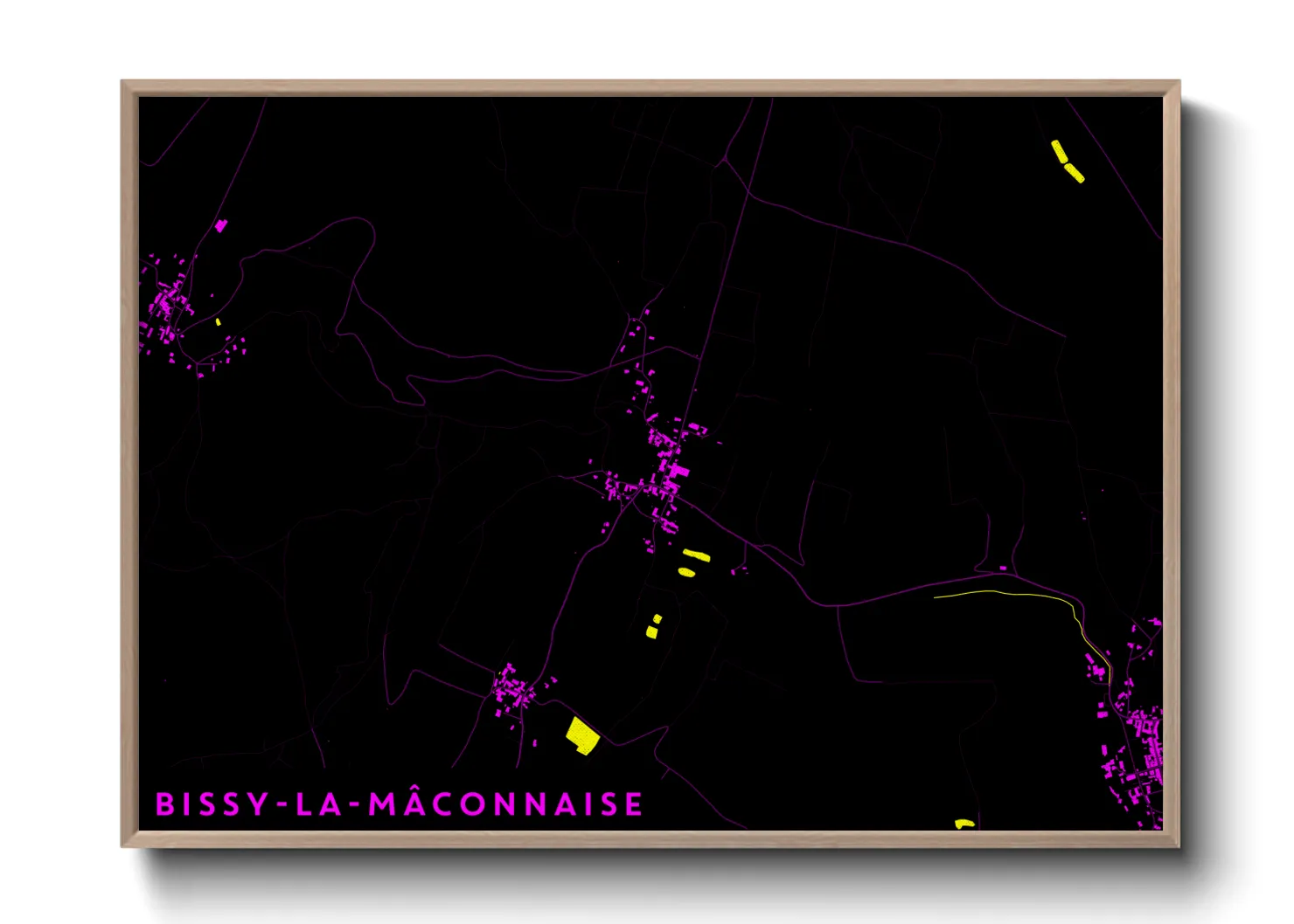Une affiche de carte sur Bissy-la-Mâconnaise