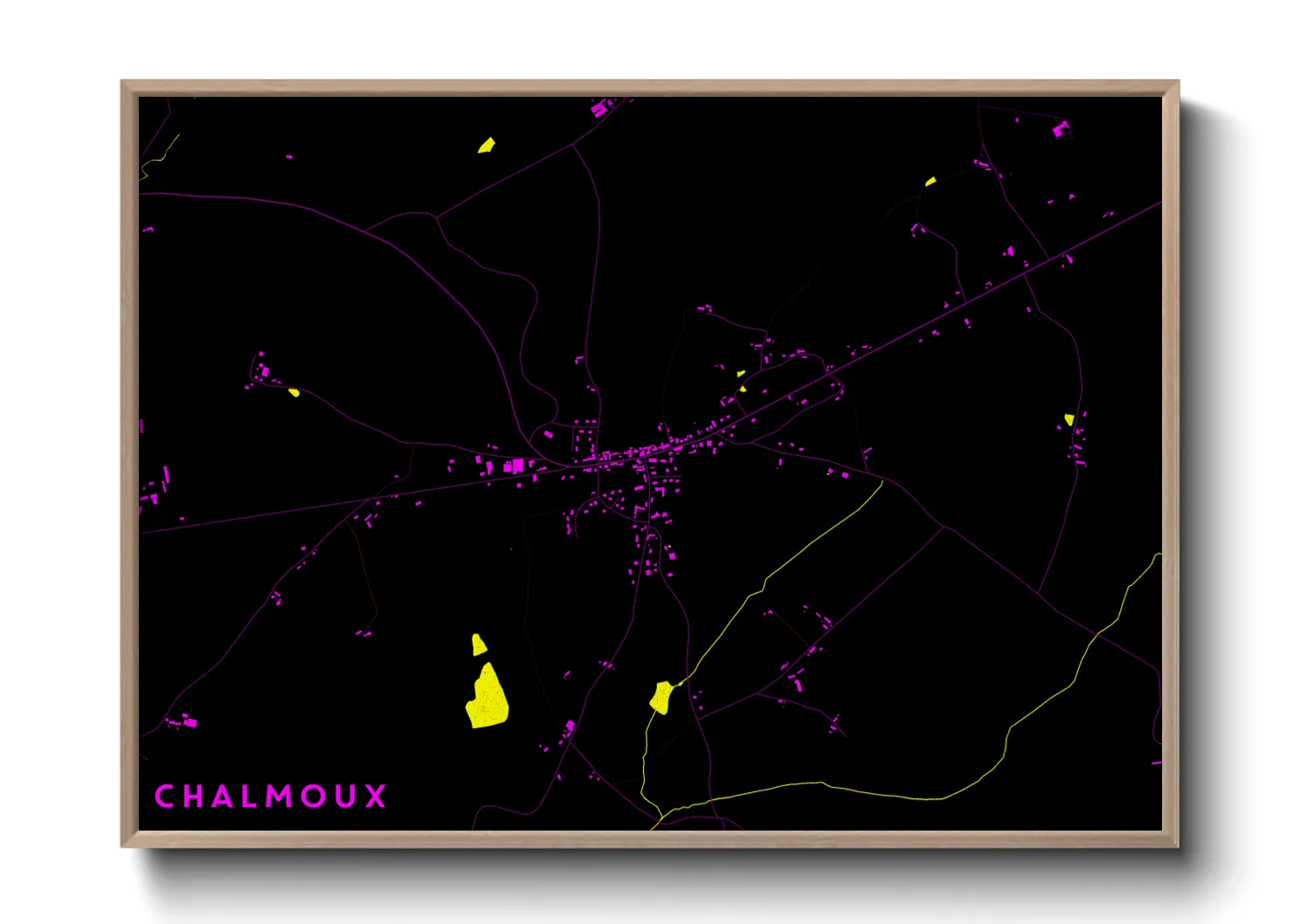 Une affiche de carte sur Chalmoux