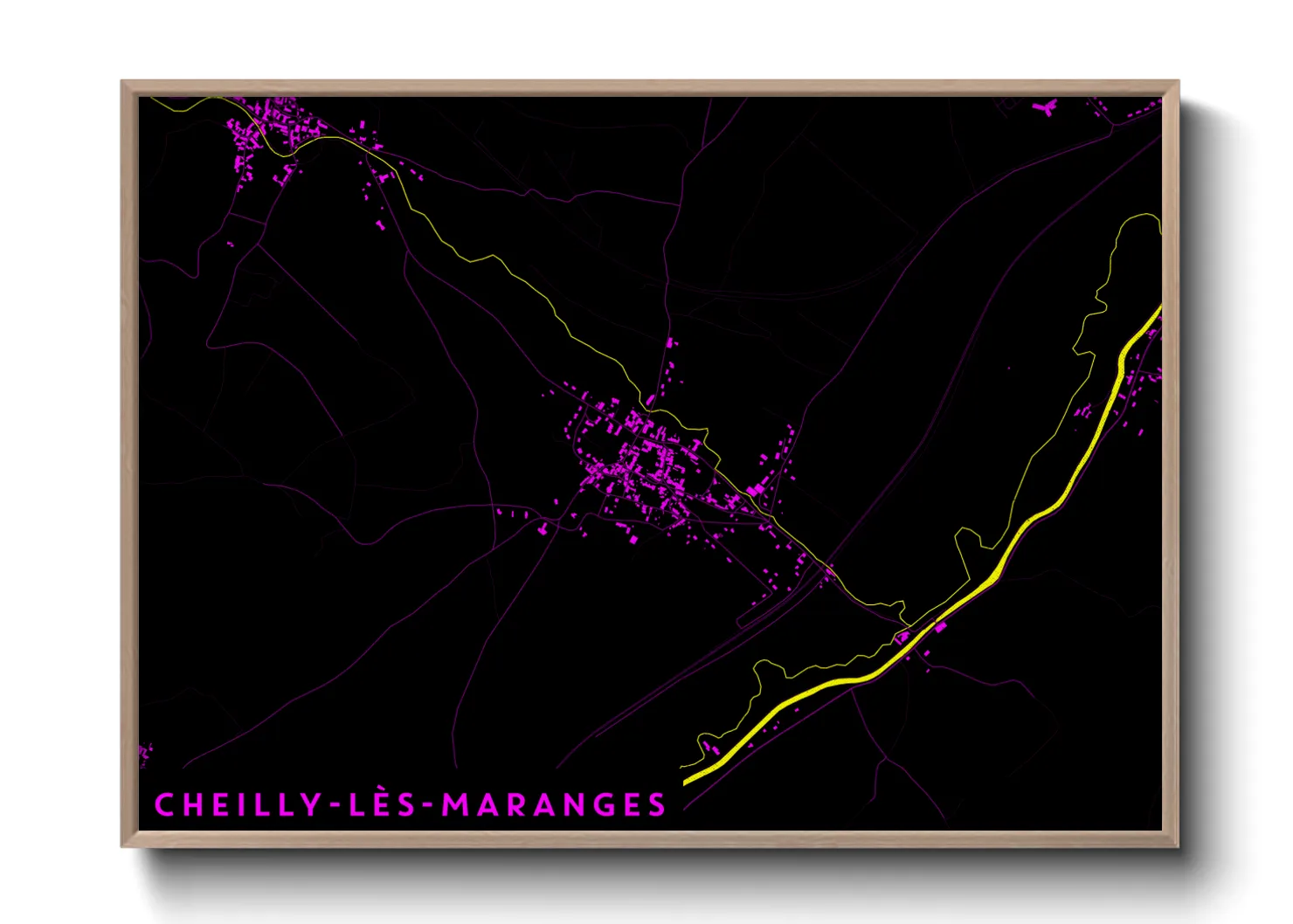 Une affiche de carte sur Cheilly-lès-Maranges