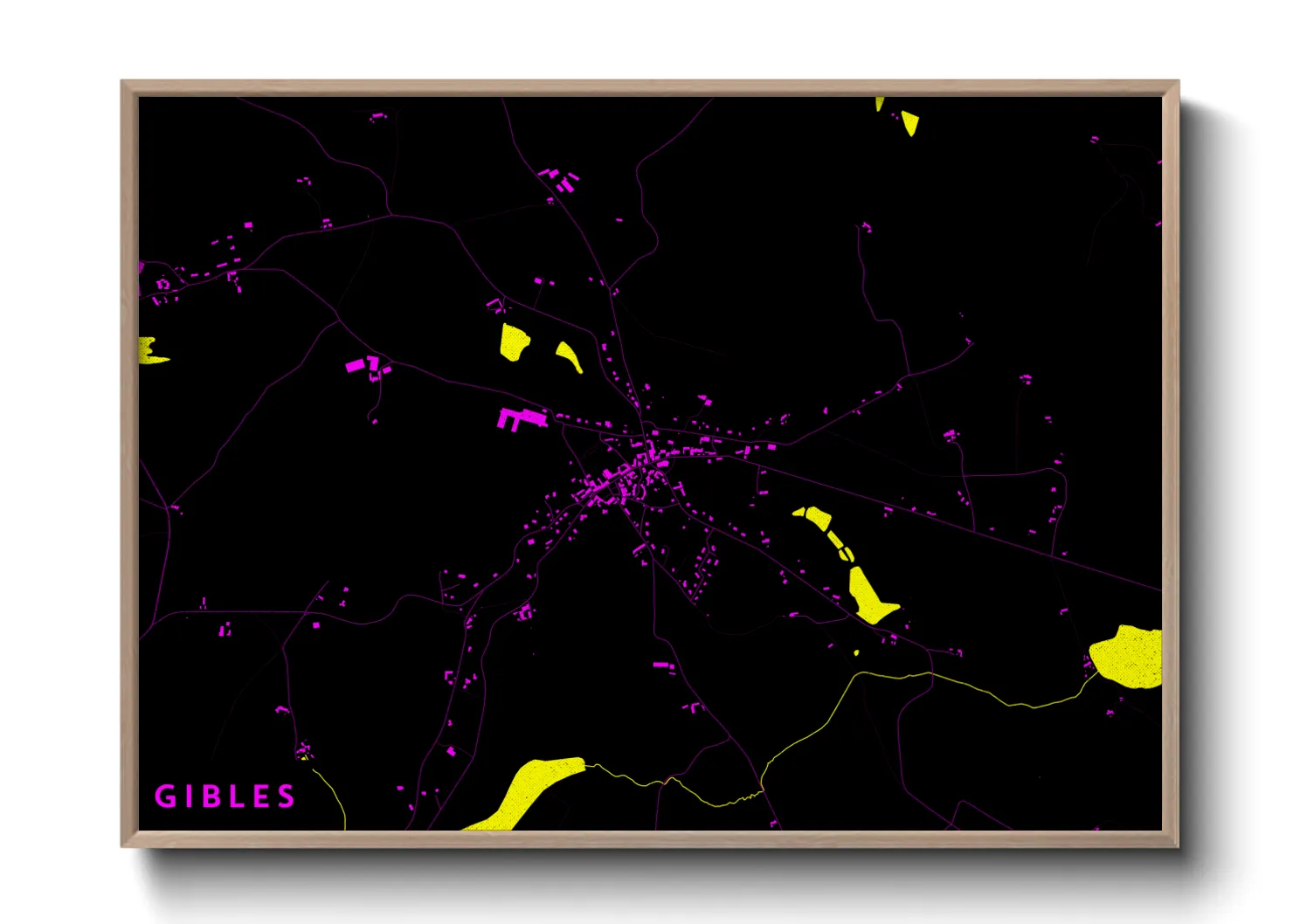 Une affiche de carte sur Gibles