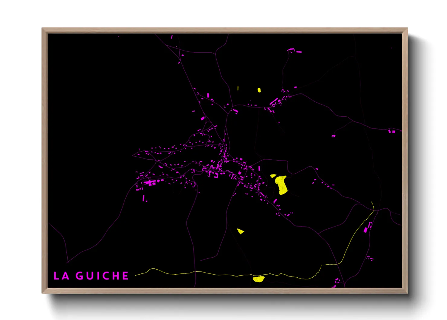 Une affiche de carte sur La Guiche