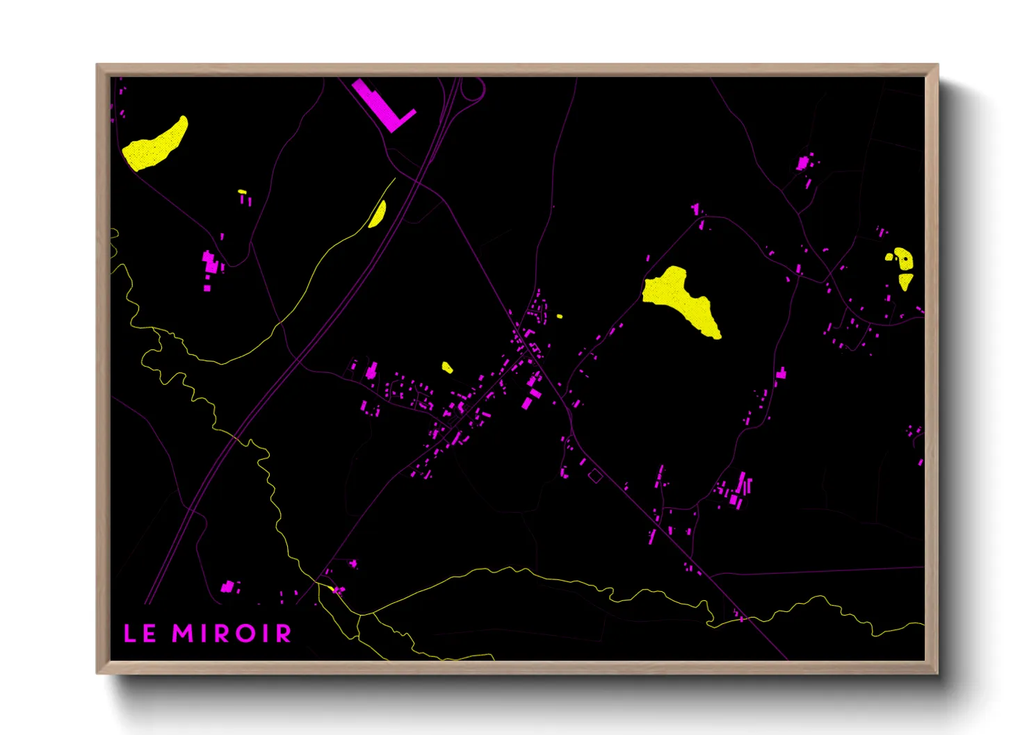 Une affiche de carte sur Le Miroir