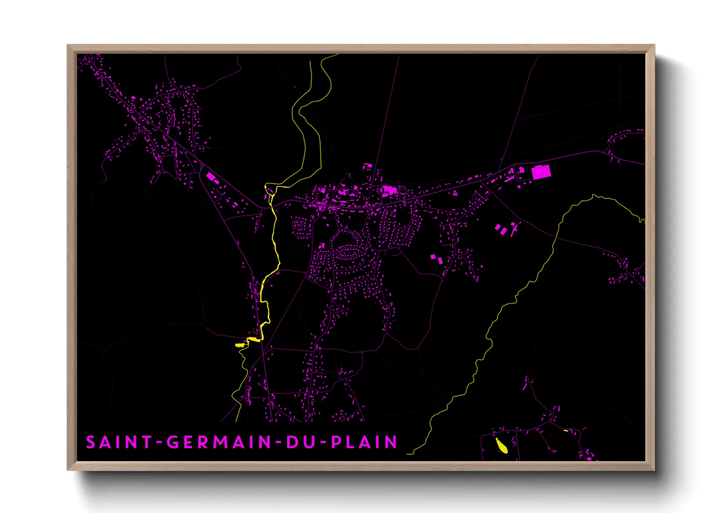 Une affiche de carte sur Saint-Germain-du-Plain