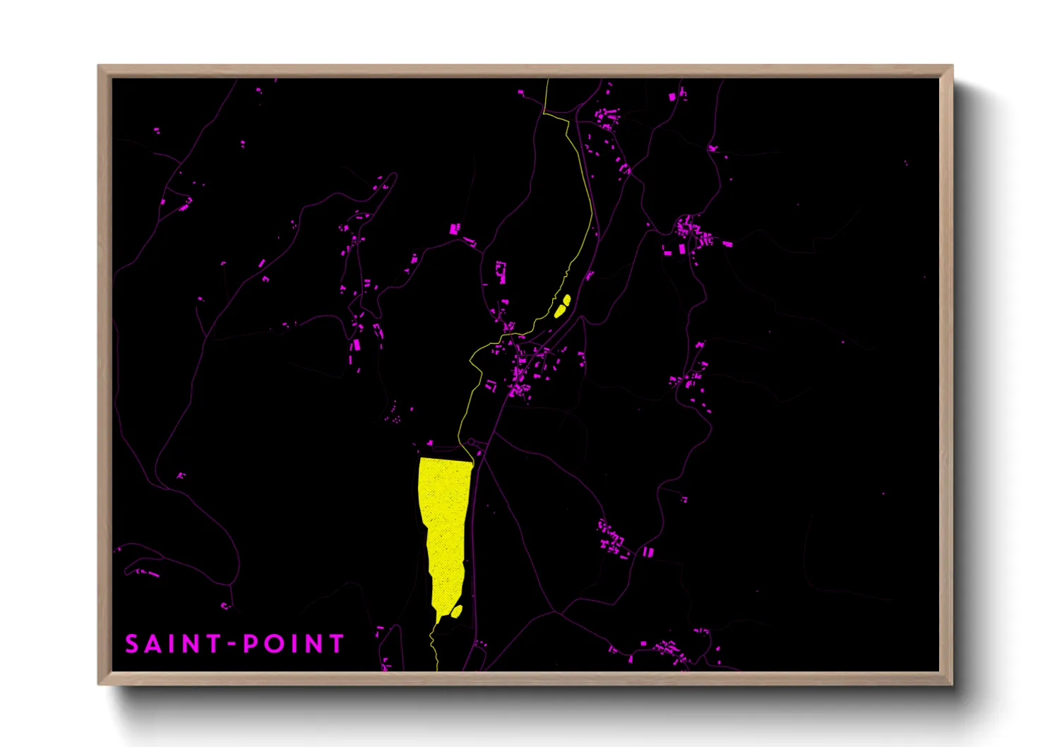 Une affiche de carte sur Saint-Point