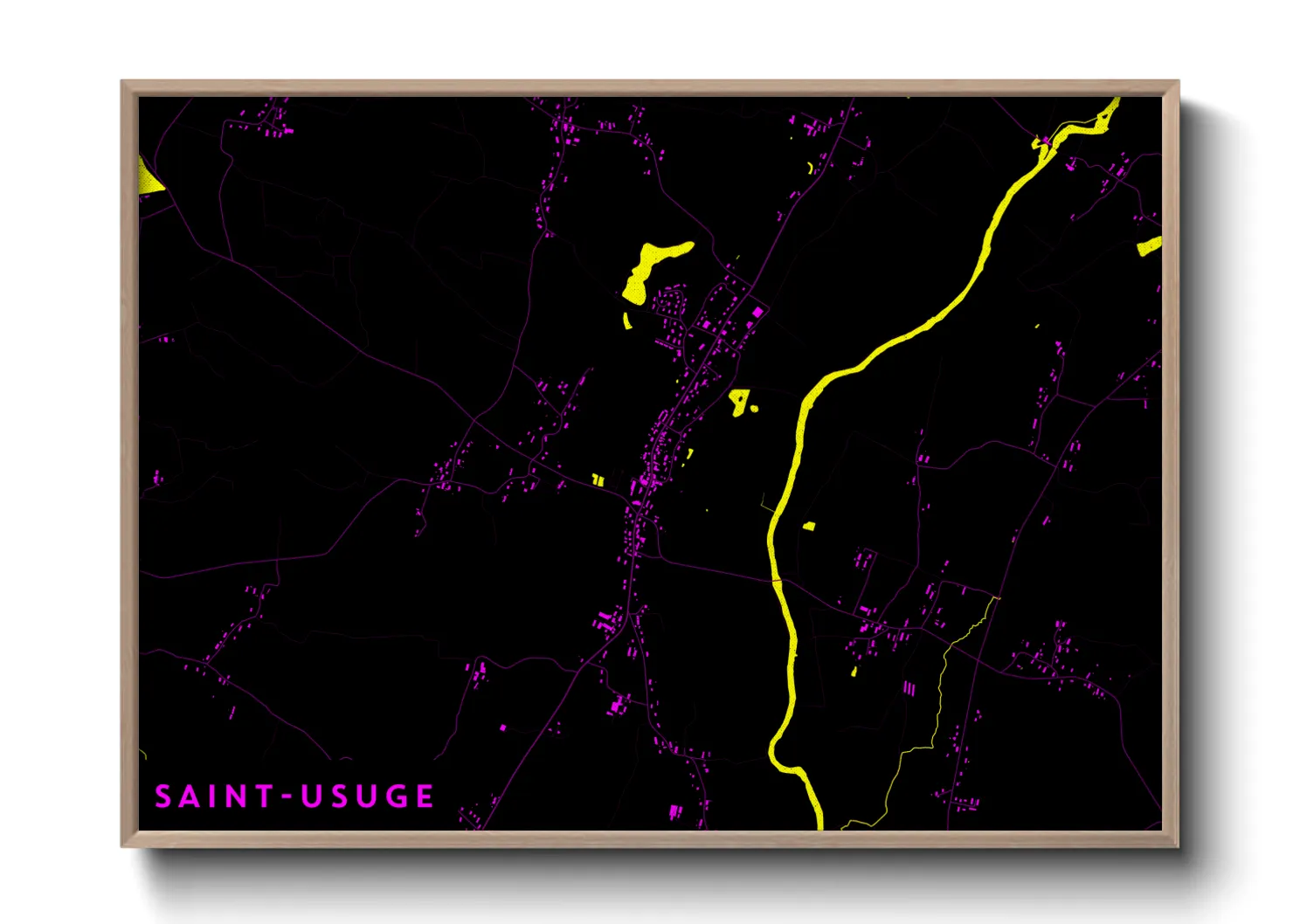 Une affiche de carte sur Saint-Usuge