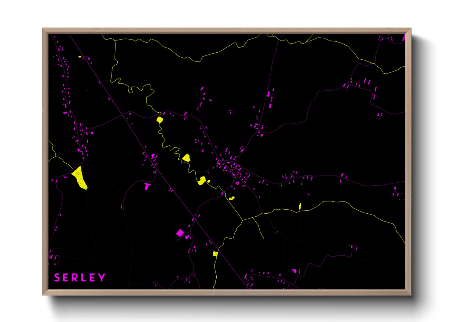Une affiche de carte sur Serley