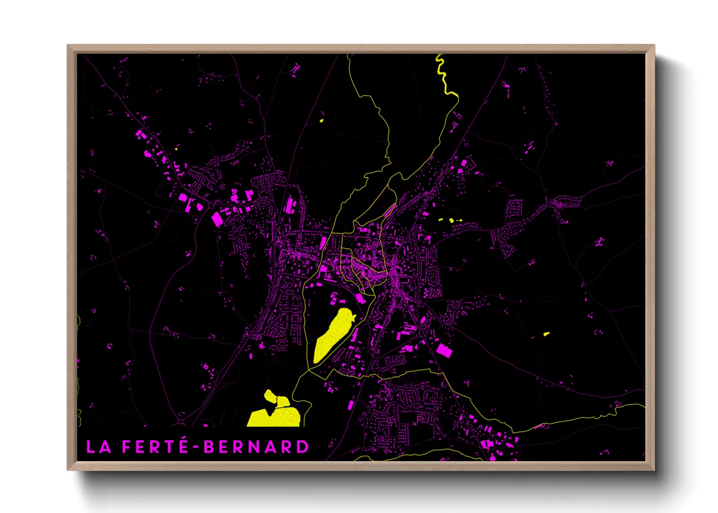 Une affiche de carte sur La Ferté-Bernard