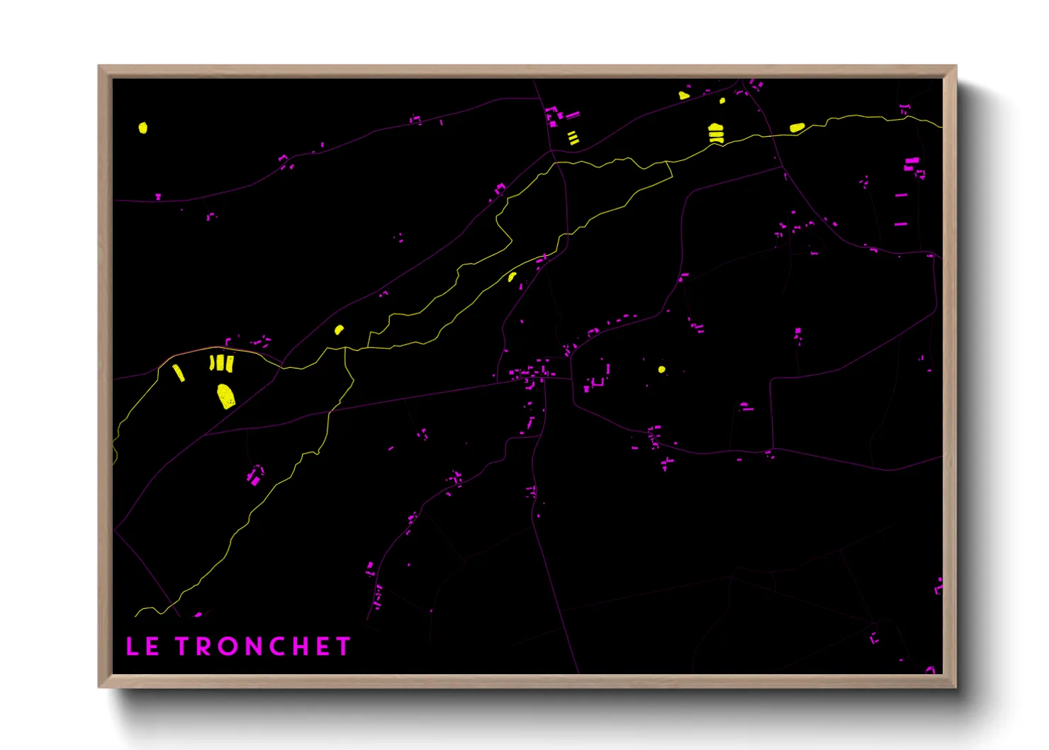Une affiche de carte sur Le Tronchet