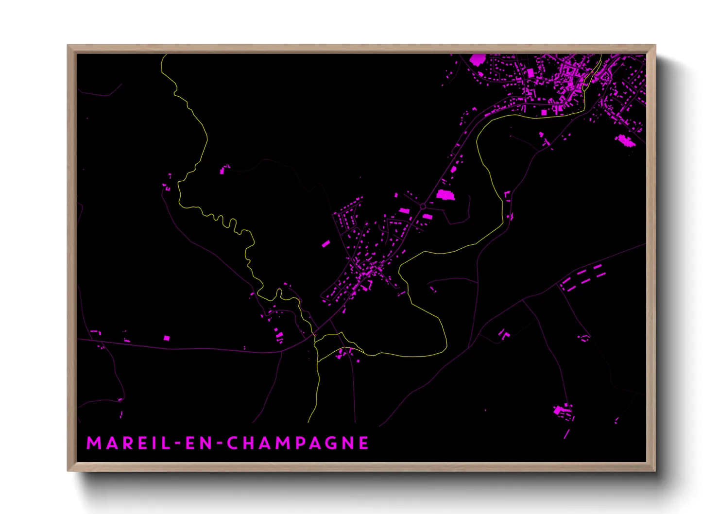Une affiche de carte sur Mareil-en-Champagne