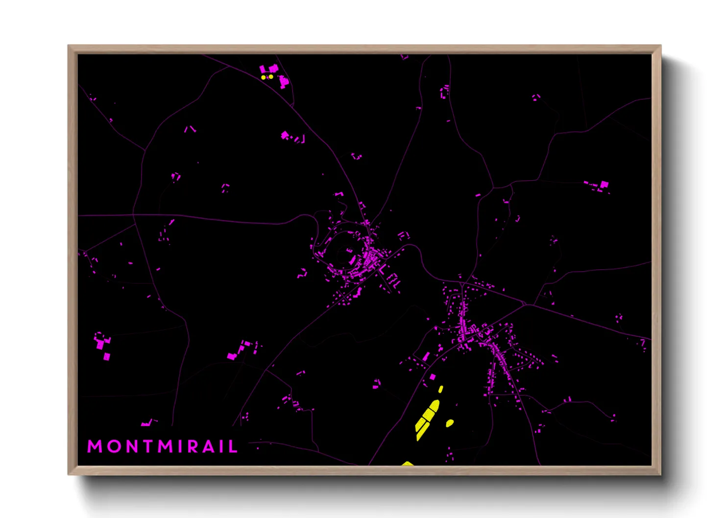Une affiche de carte sur Montmirail