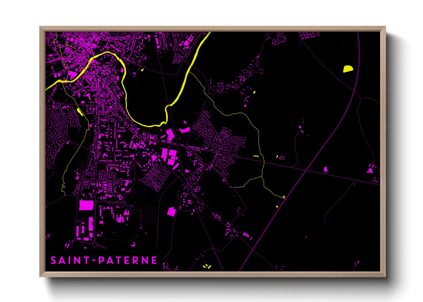 Une affiche de carte sur Saint-Paterne