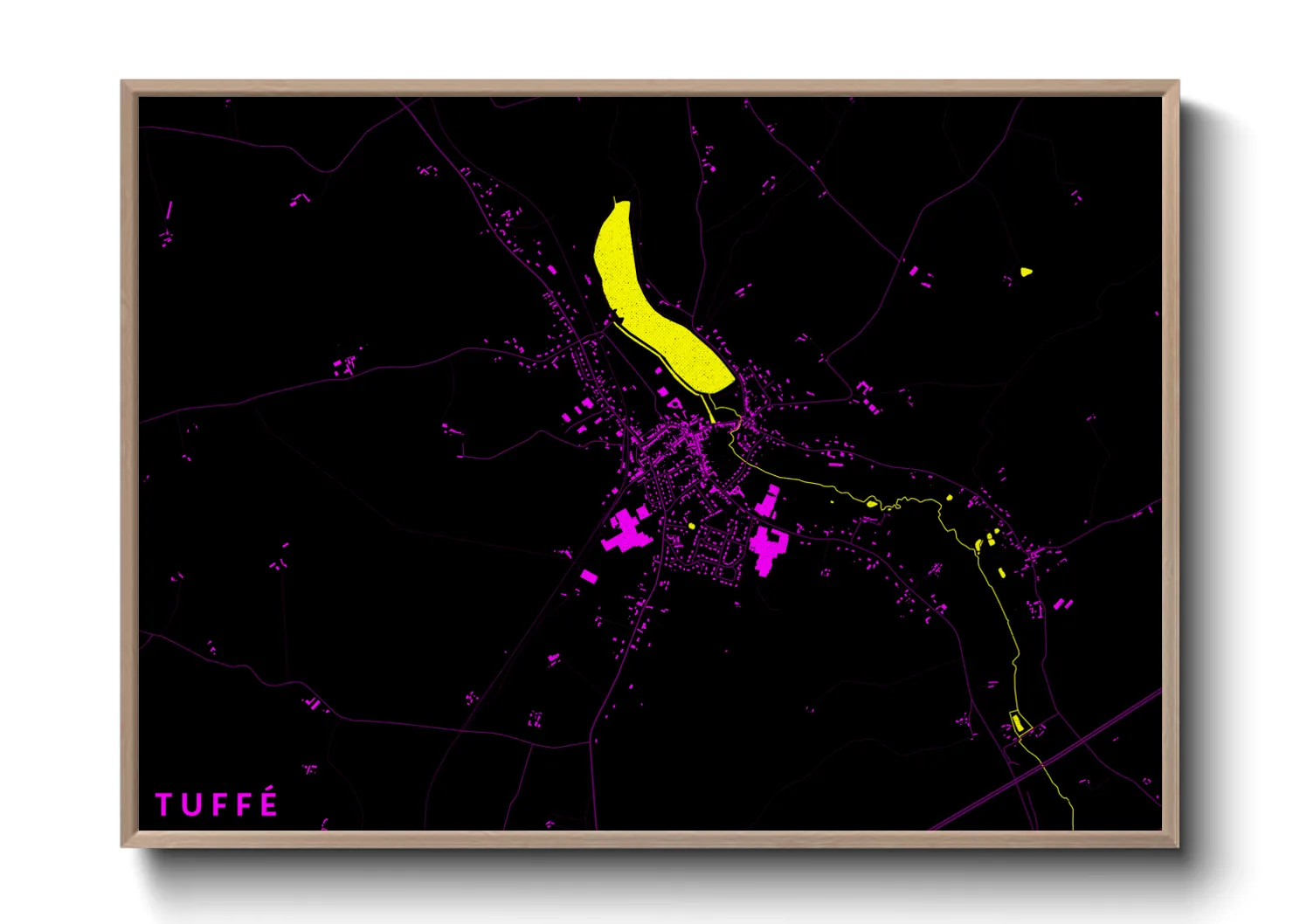 Une affiche de carte sur Tuffé