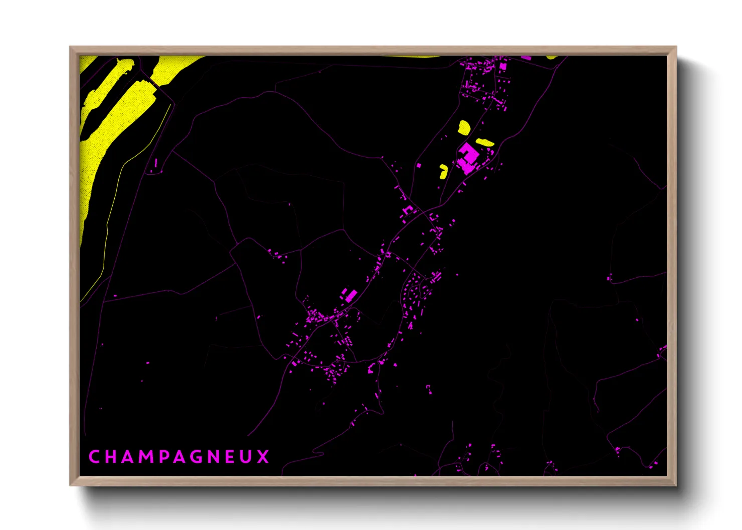 Une affiche de carte sur Champagneux