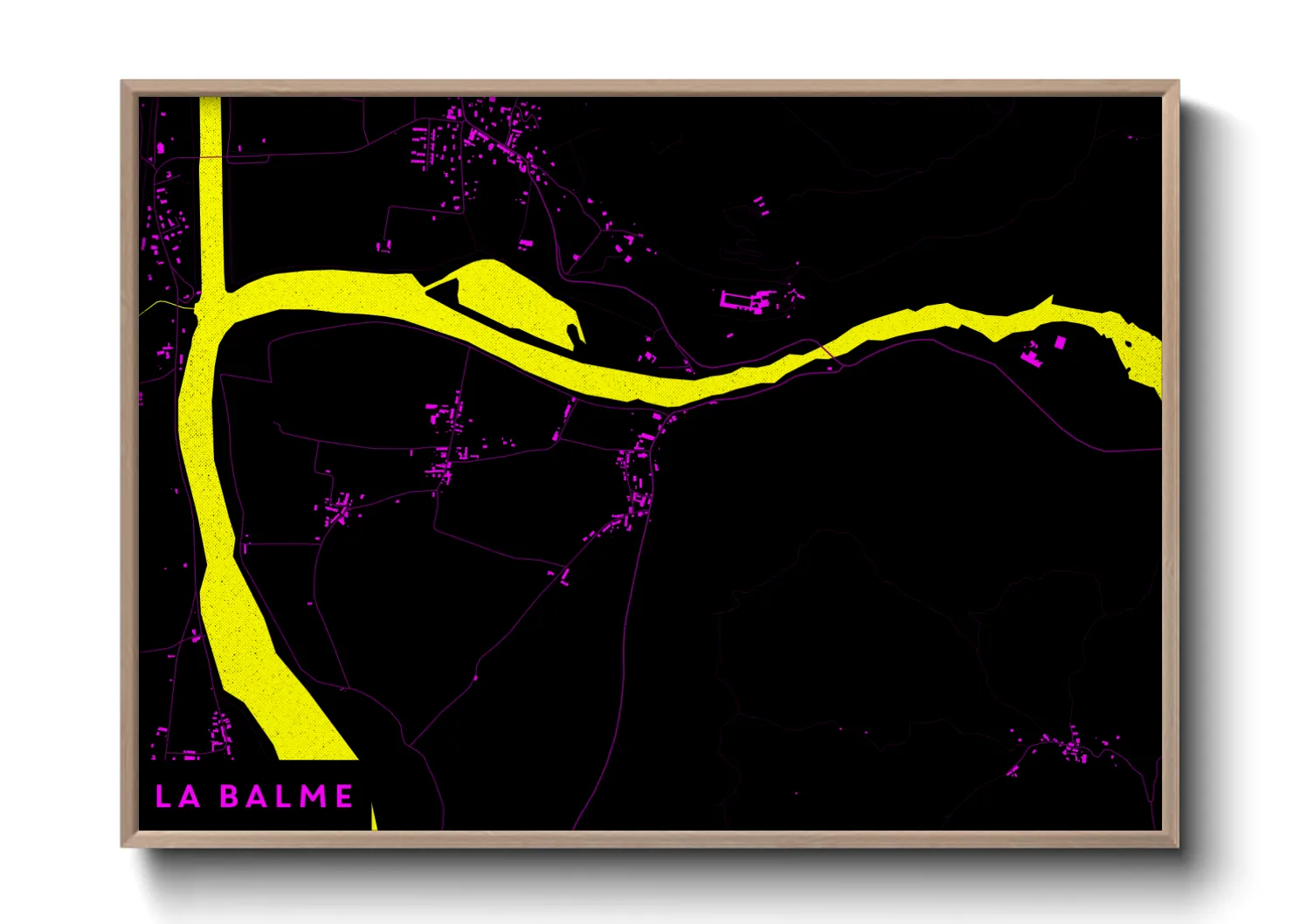 Une affiche de carte sur La Balme