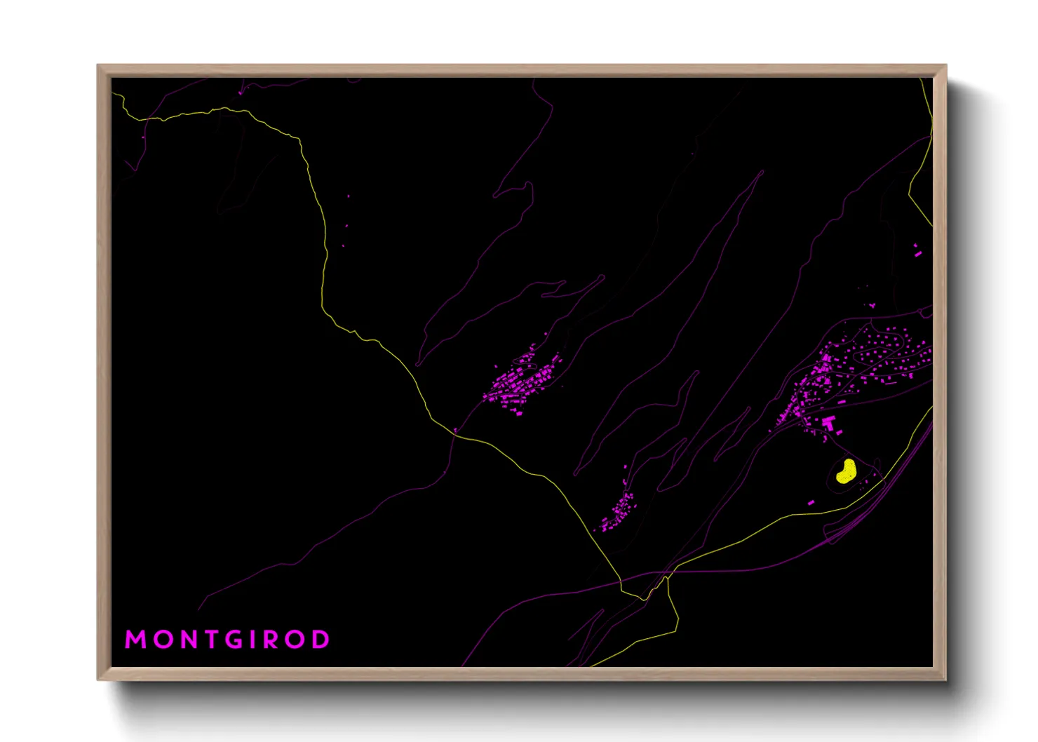 Une affiche de carte sur Montgirod