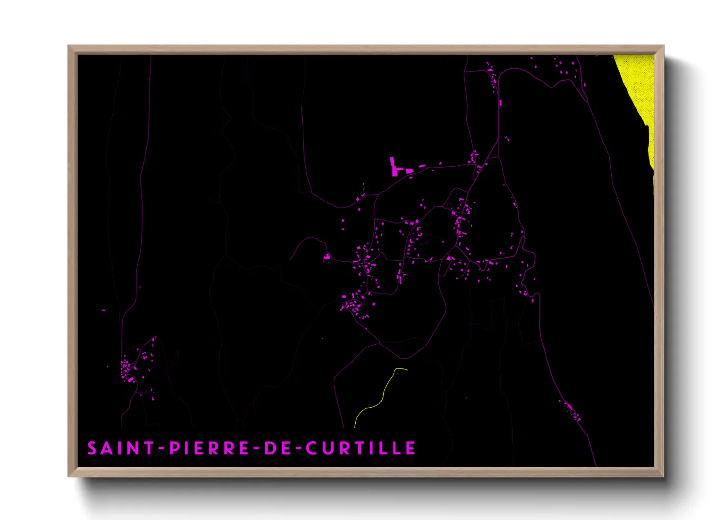 Une affiche de carte sur Saint-Pierre-de-Curtille