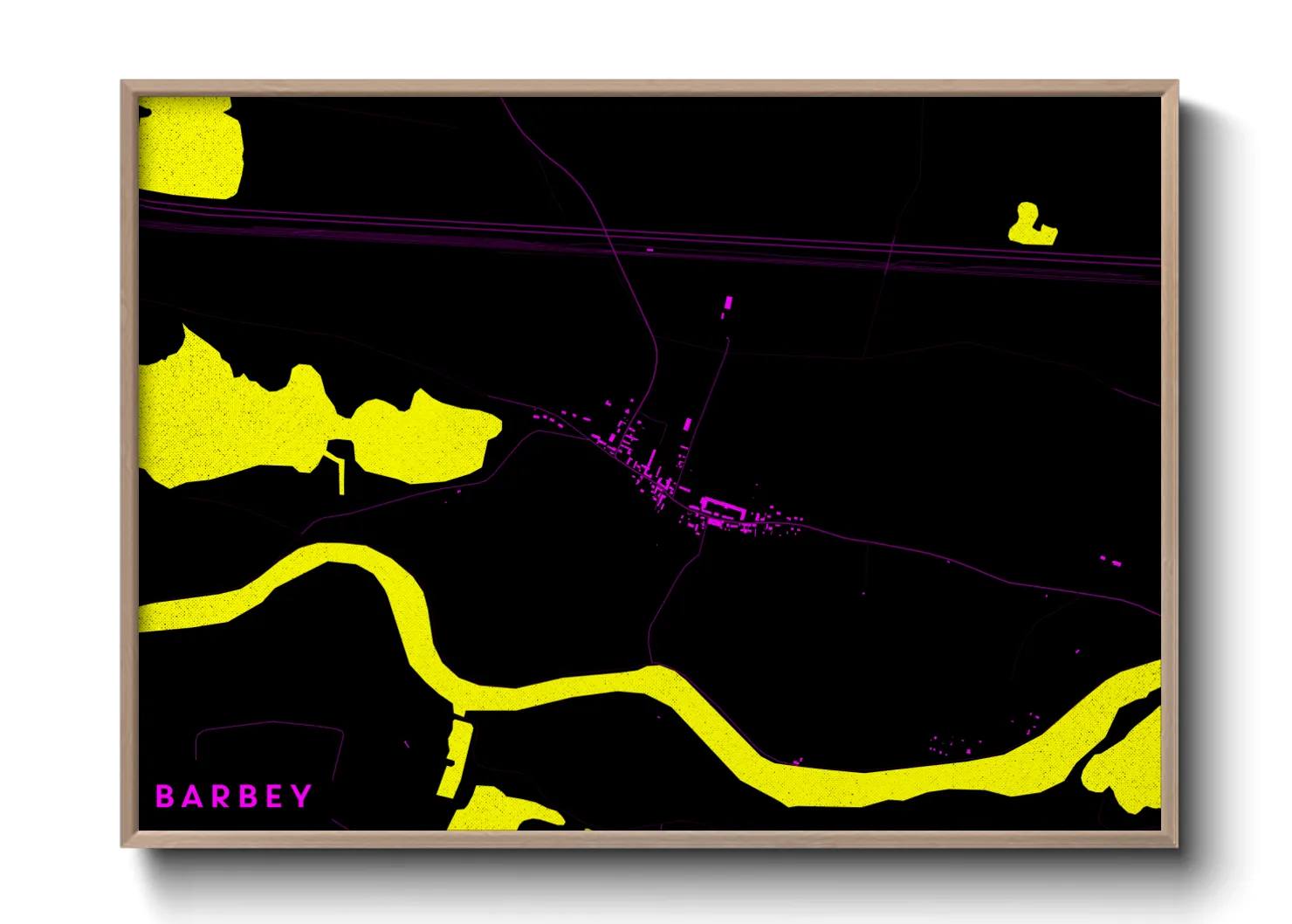 Une affiche de carte sur Barbey