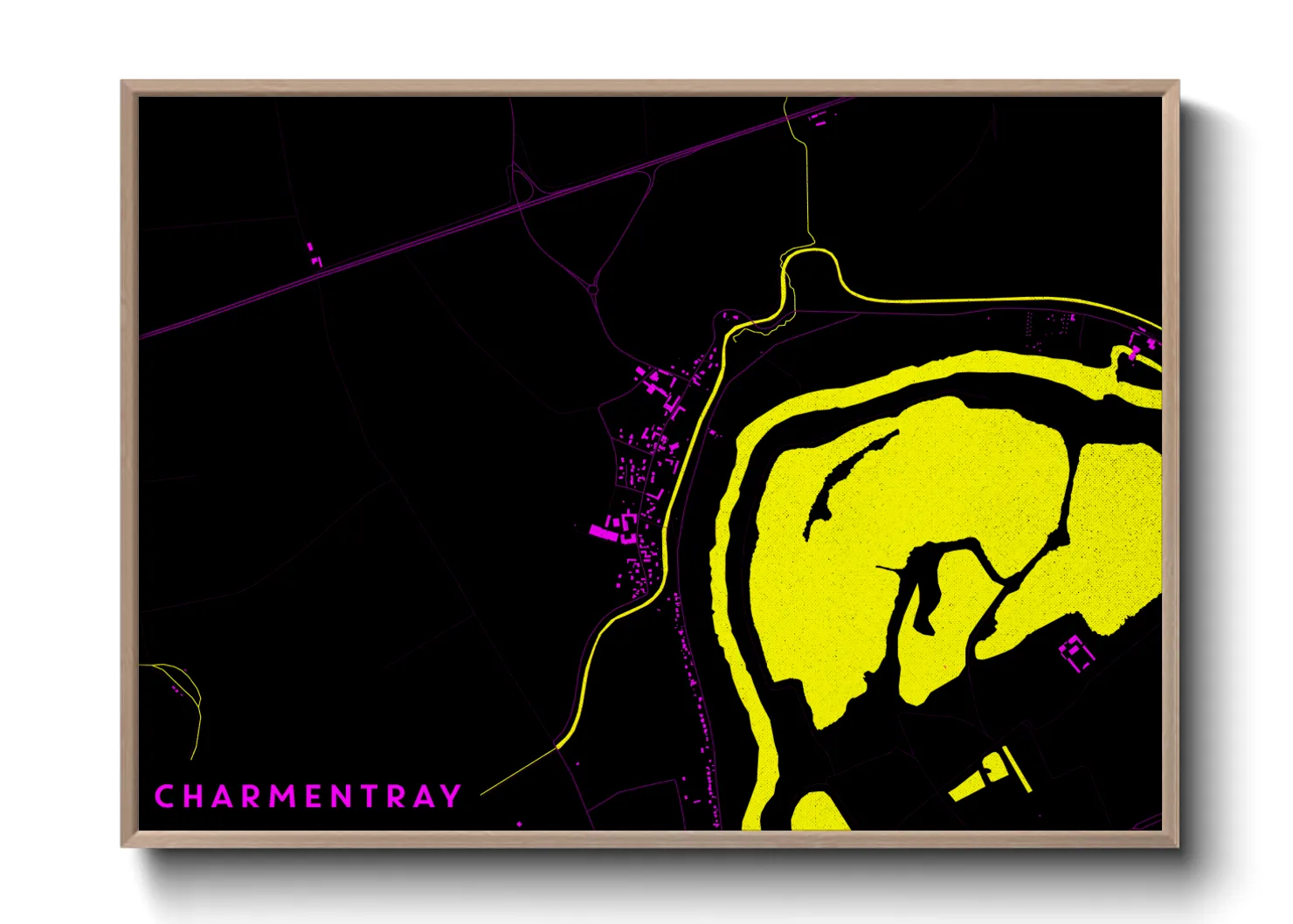 Une affiche de carte sur Charmentray