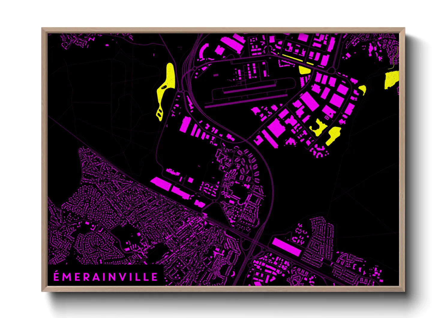 Une affiche de carte sur Émerainville