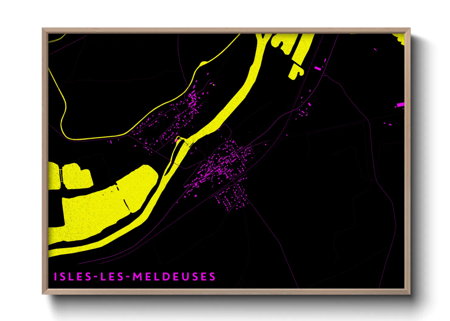 Une affiche de carte sur Isles-les-Meldeuses