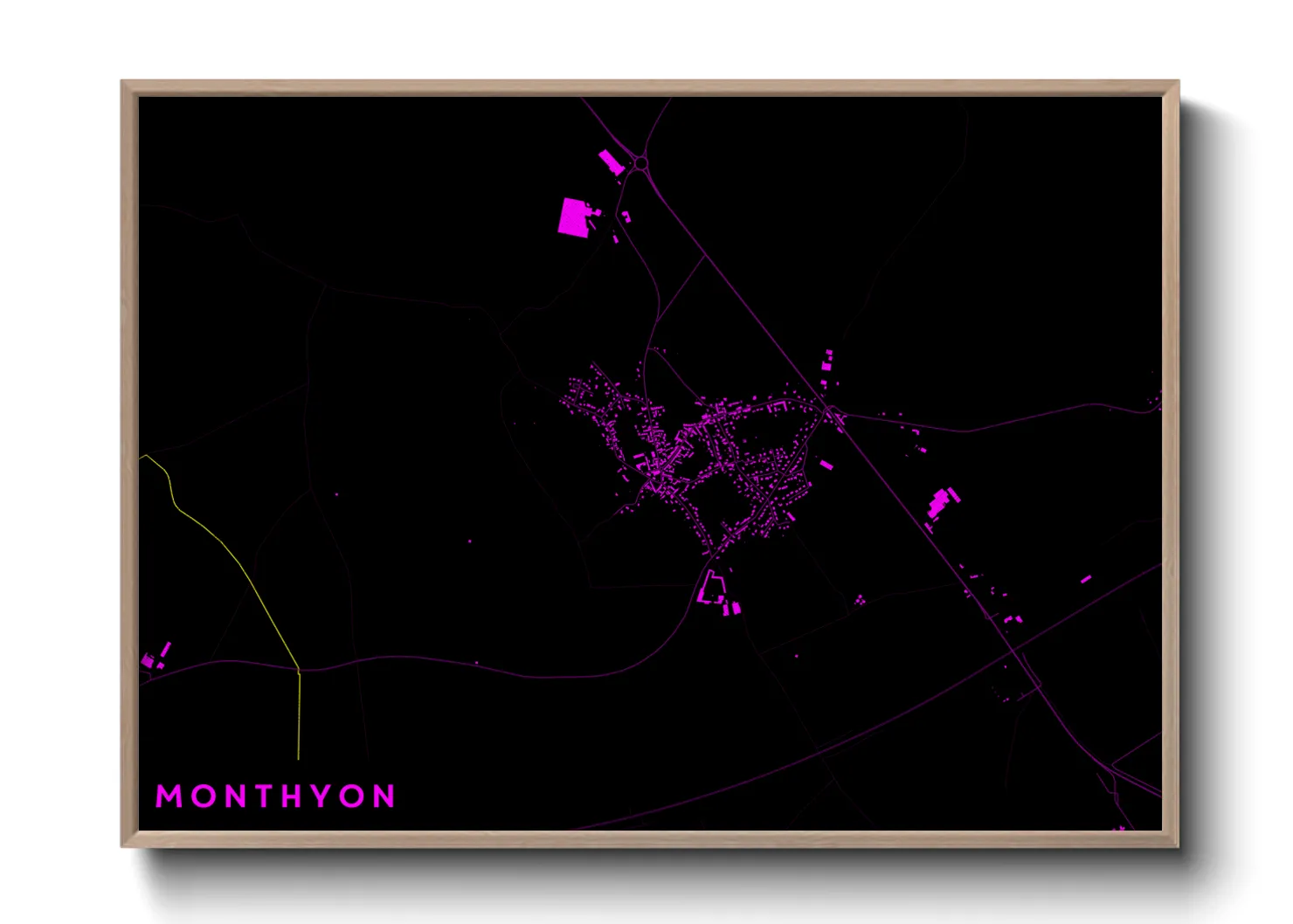 Une affiche de carte sur Monthyon