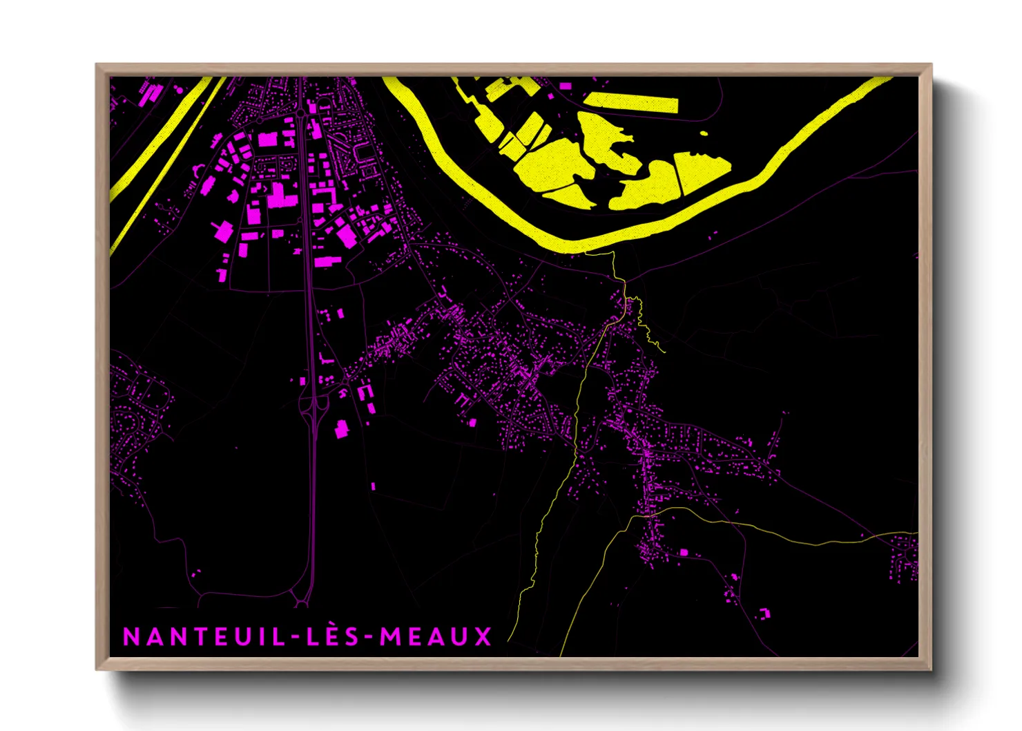 Une affiche de carte sur Nanteuil-lès-Meaux