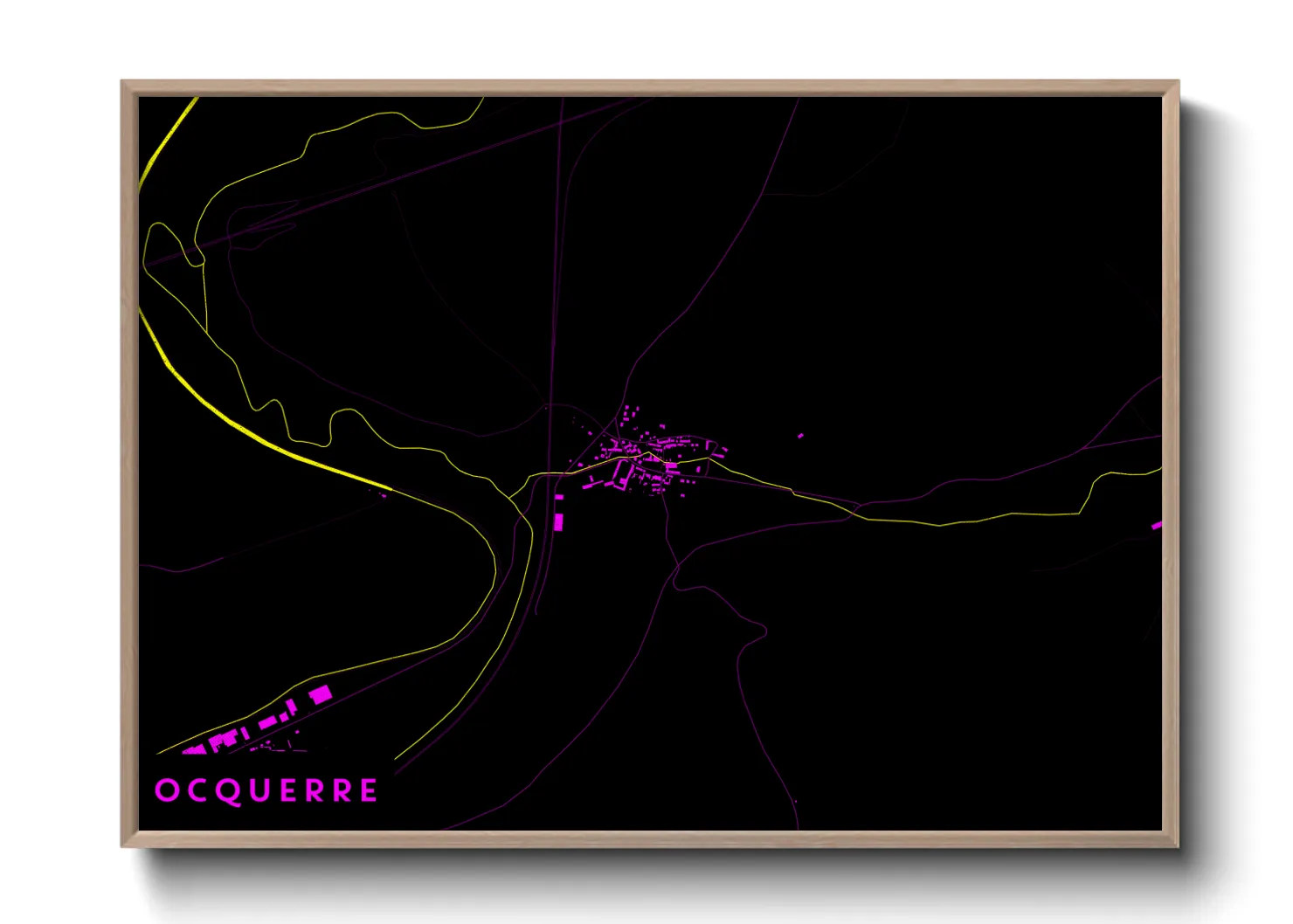 Une affiche de carte sur Ocquerre