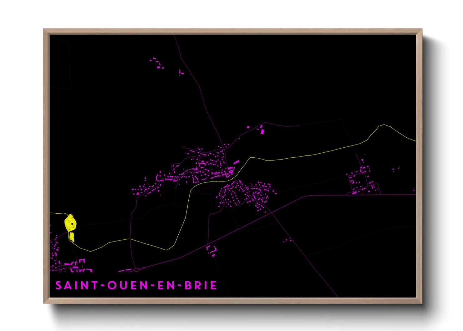 Une affiche de carte sur Saint-Ouen-en-Brie