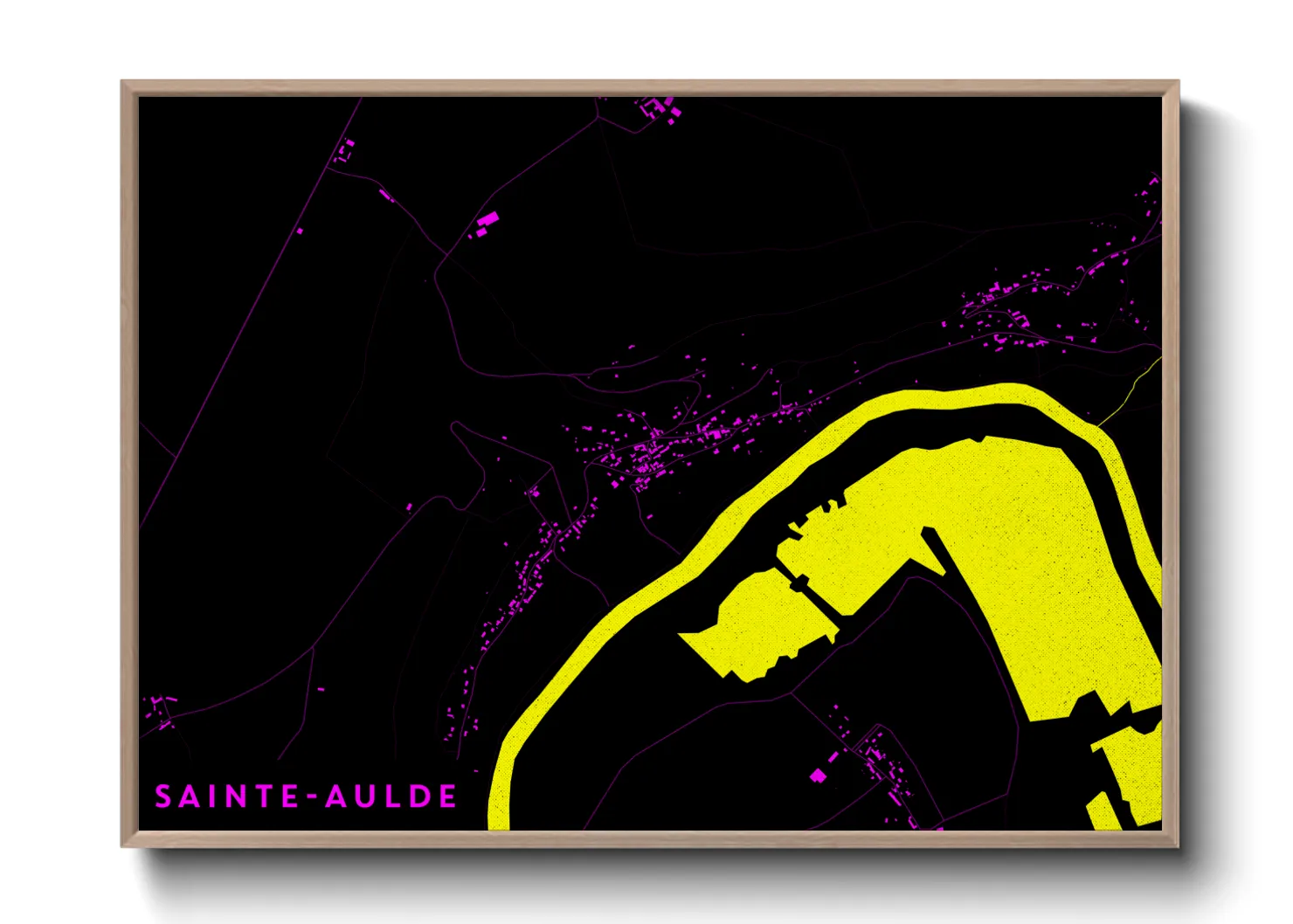 Une affiche de carte sur Sainte-Aulde
