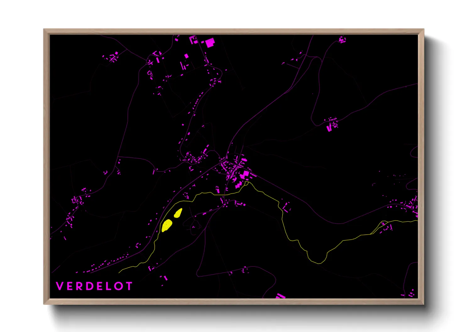 Une affiche de carte sur Verdelot