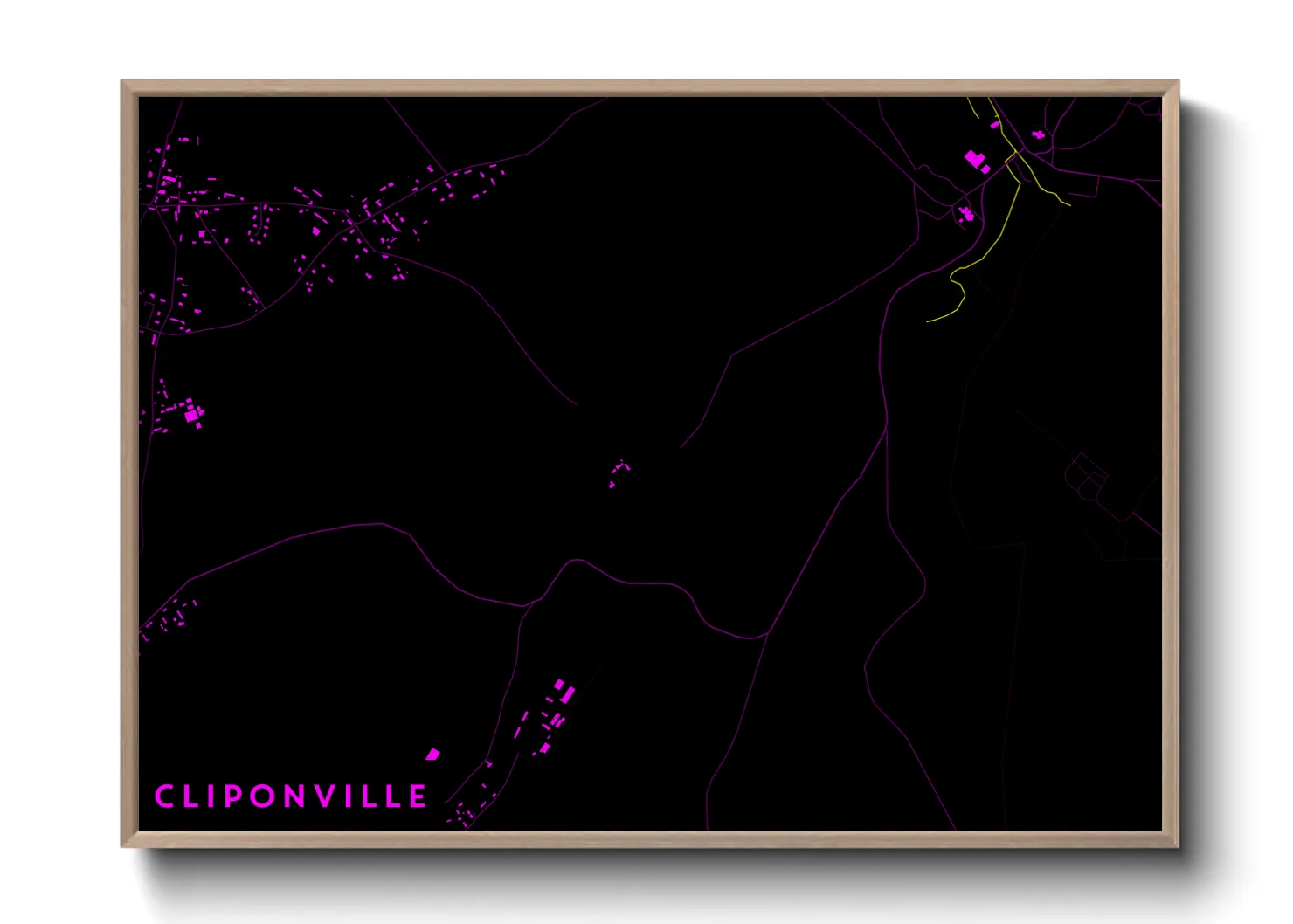Une affiche de carte sur Cliponville
