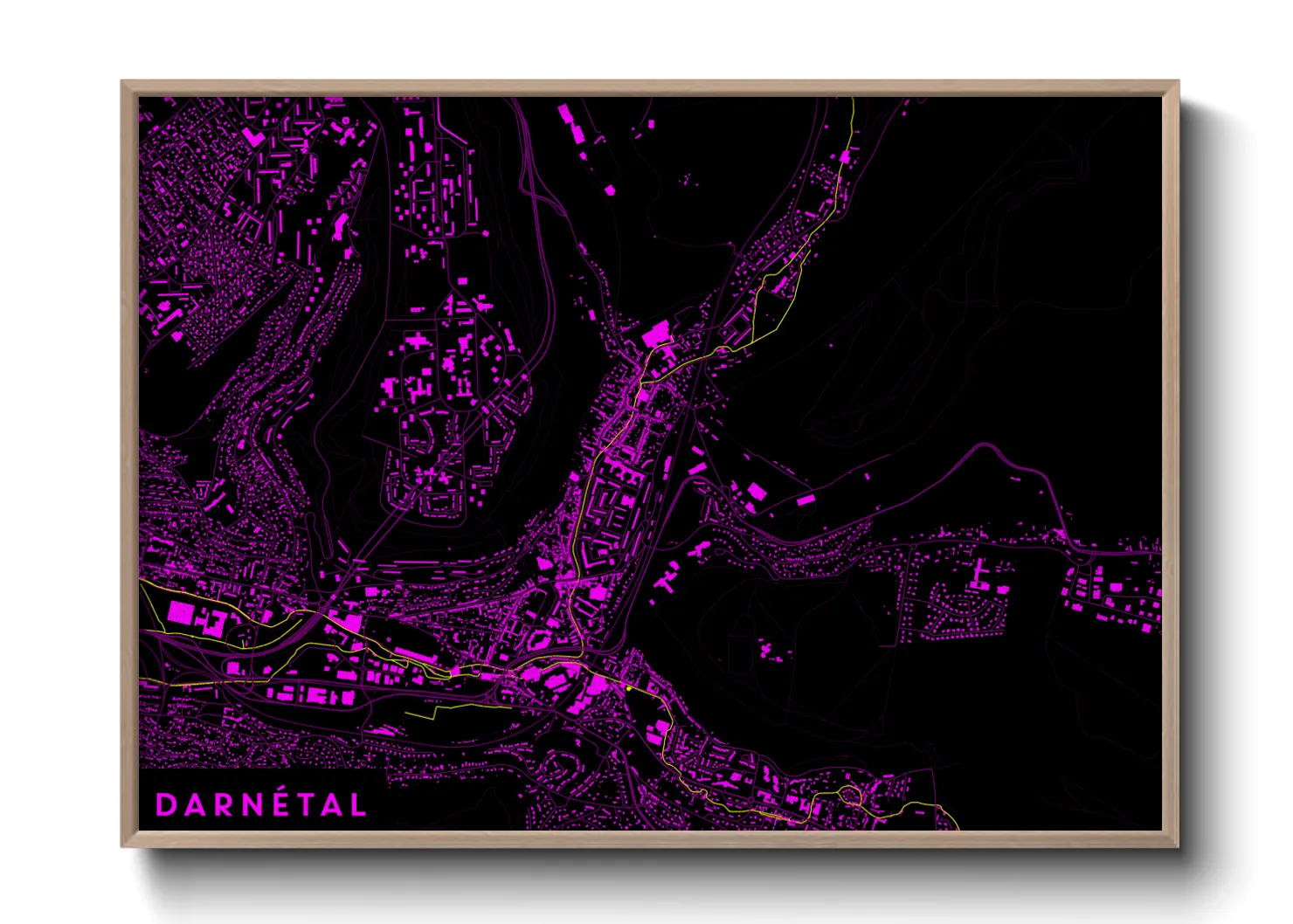 Une affiche de carte sur Darnétal