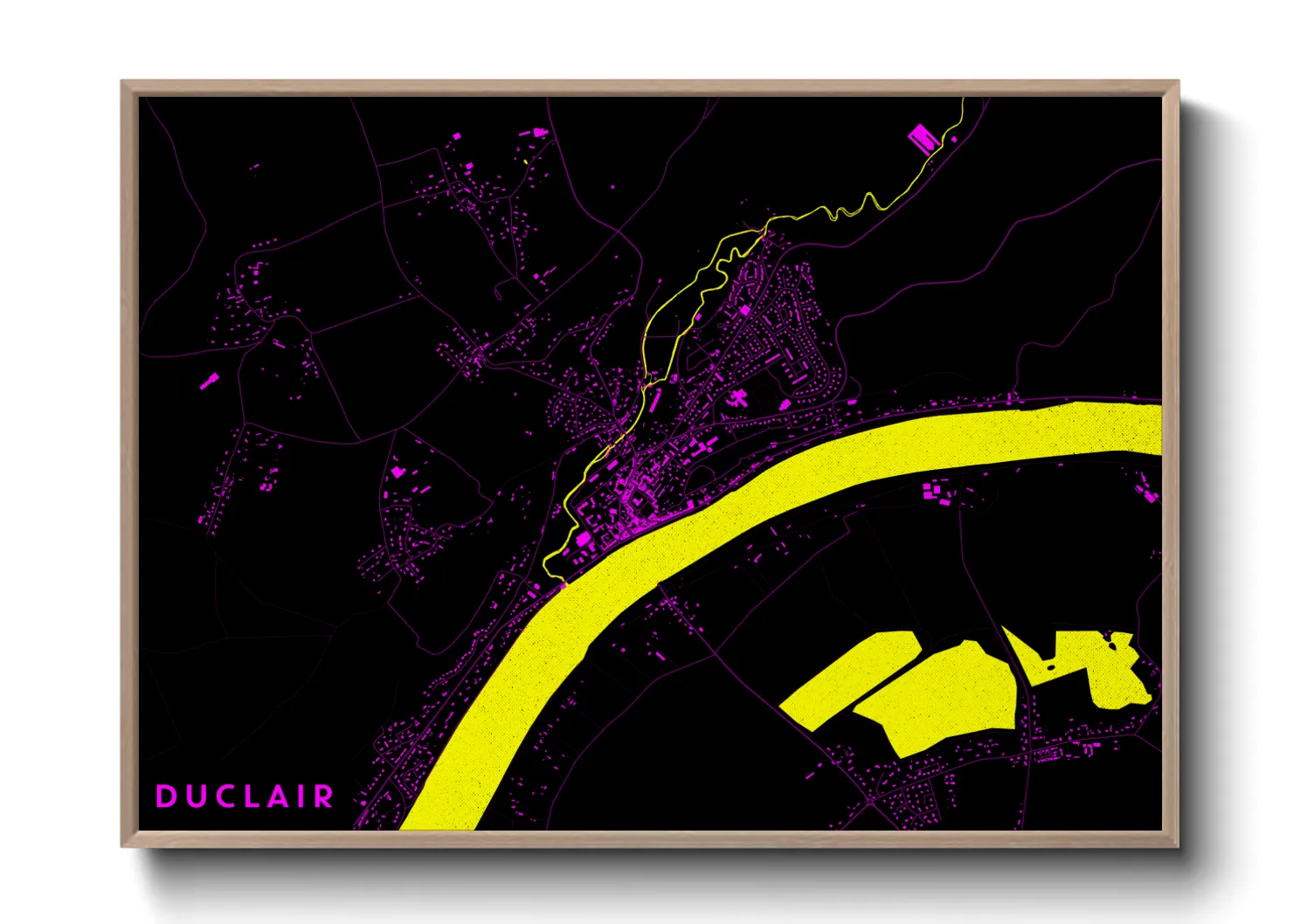Une affiche de carte sur Duclair