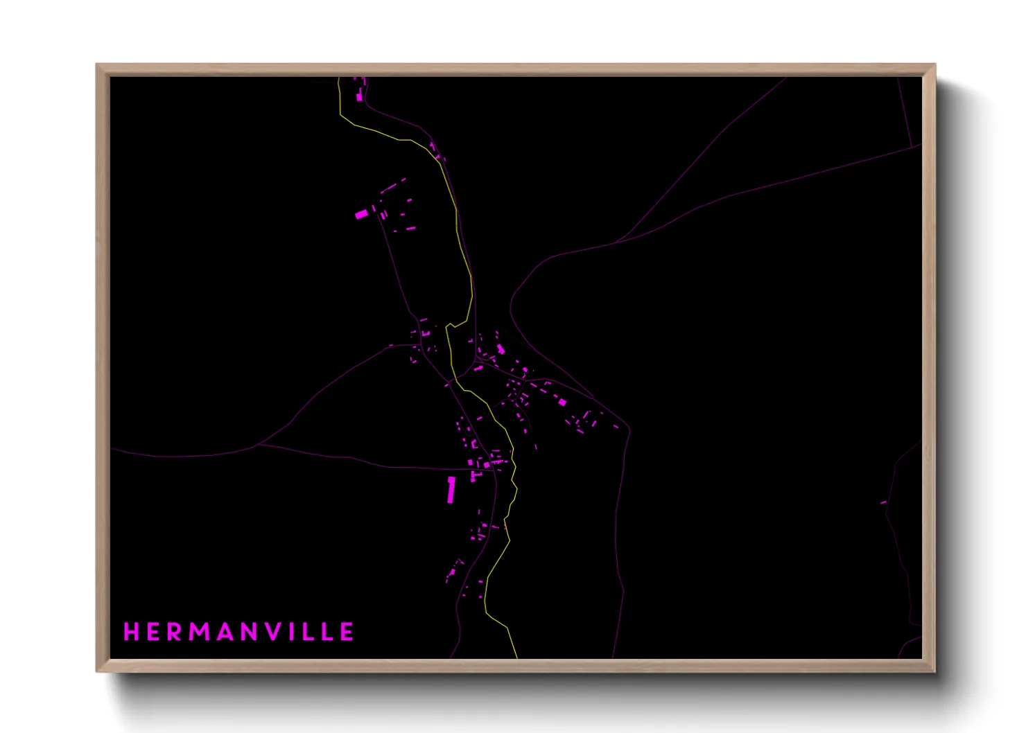 Une affiche de carte sur Hermanville