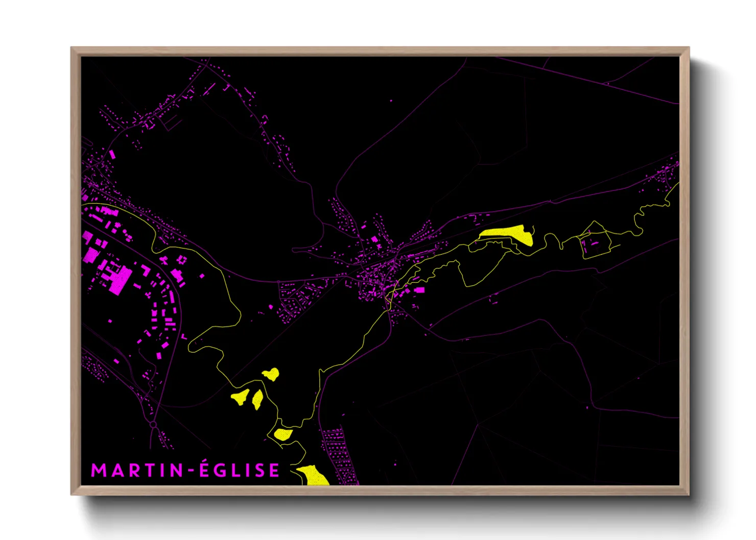 Une affiche de carte sur Martin-Église