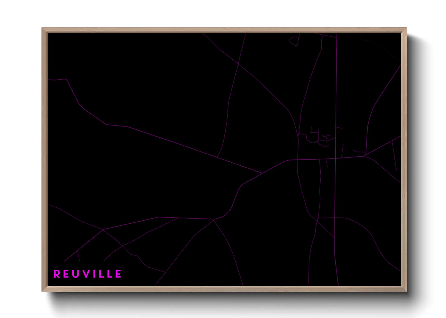 Une affiche de carte sur Reuville
