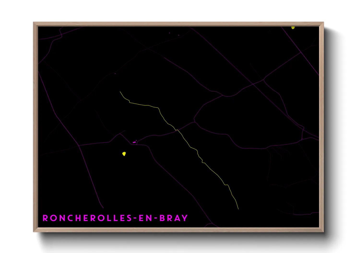Une affiche de carte sur Roncherolles-en-Bray