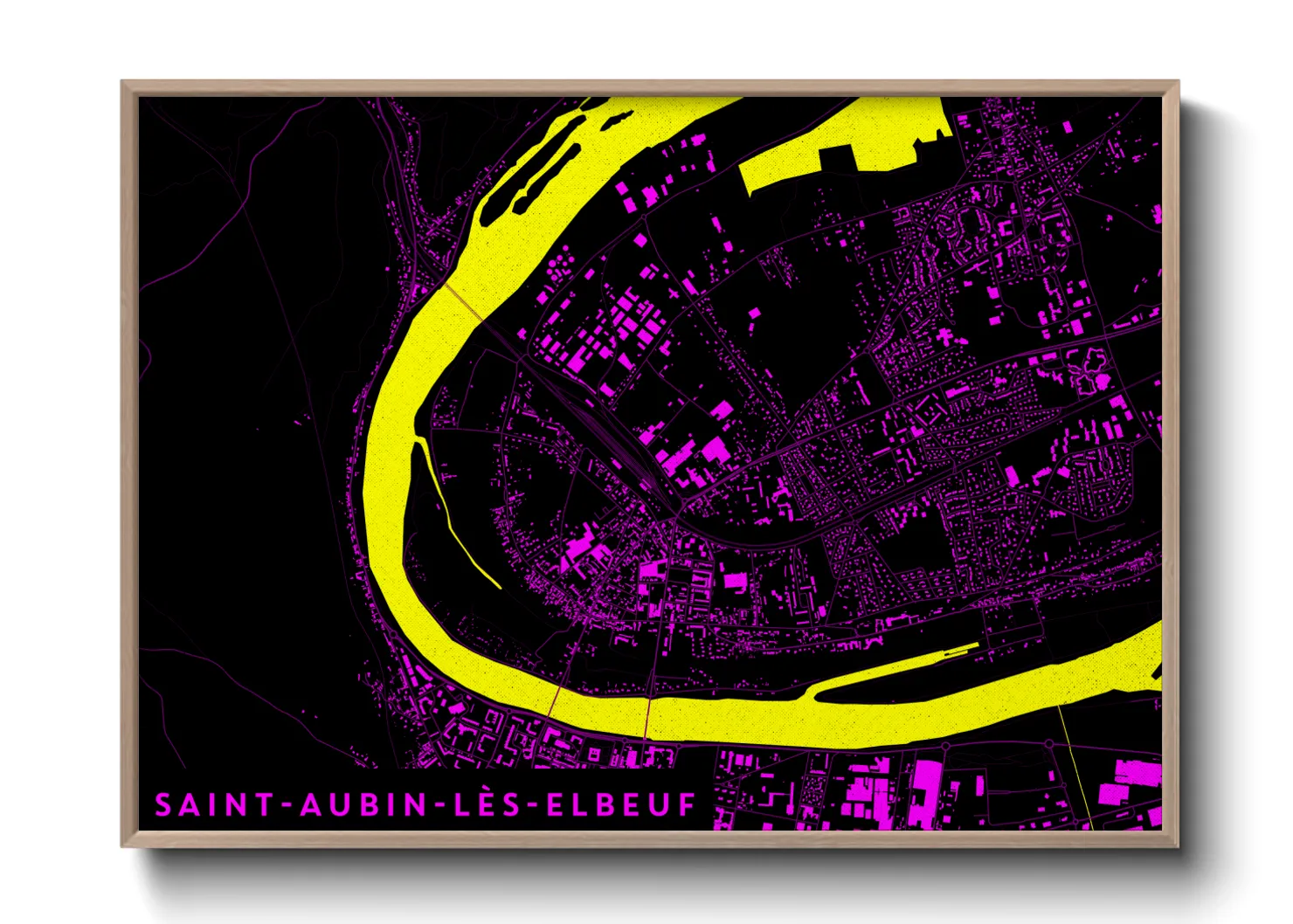 Une affiche de carte sur Saint-Aubin-lès-Elbeuf