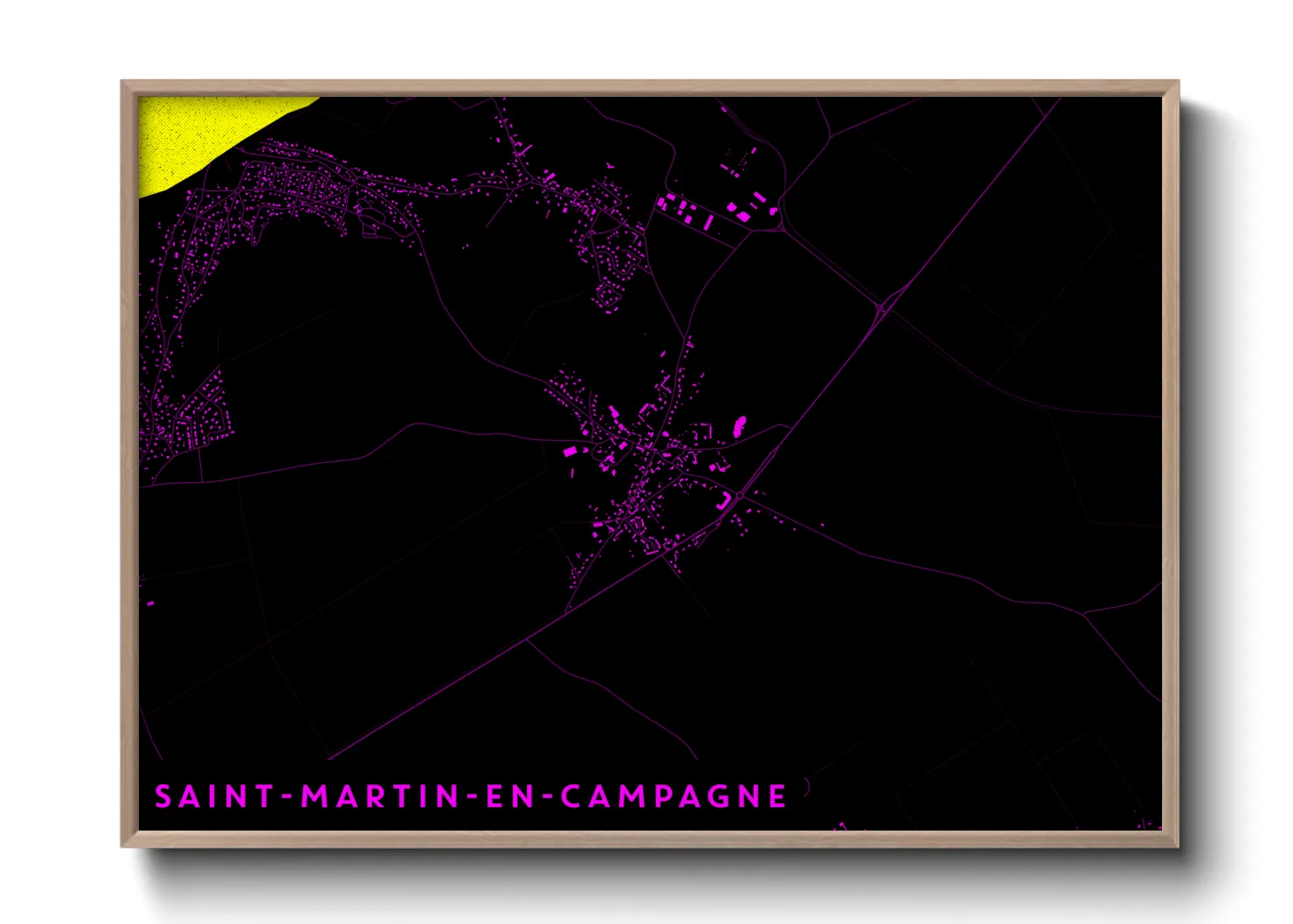 Une affiche de carte sur Saint-Martin-en-Campagne