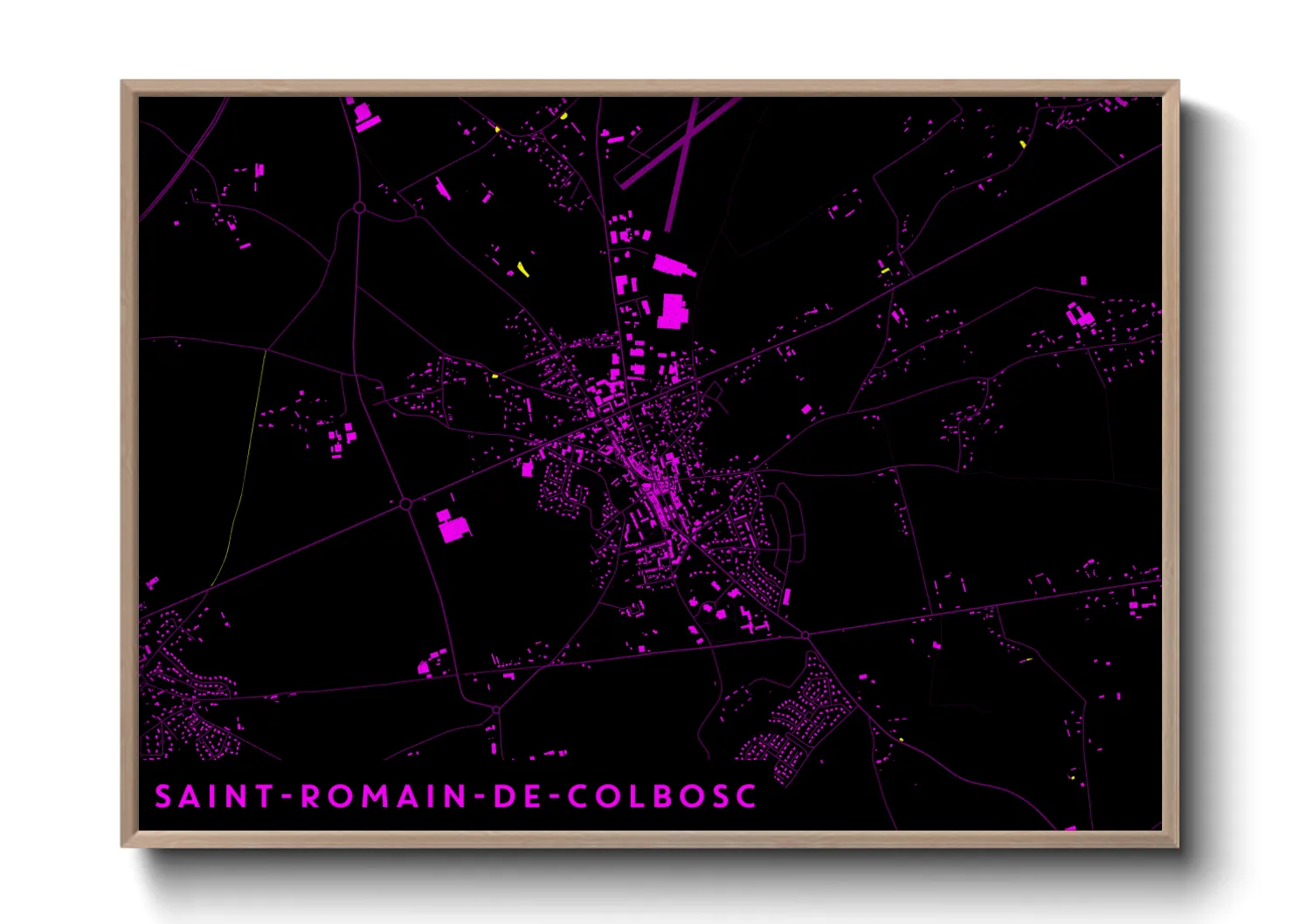 Une affiche de carte sur Saint-Romain-de-Colbosc