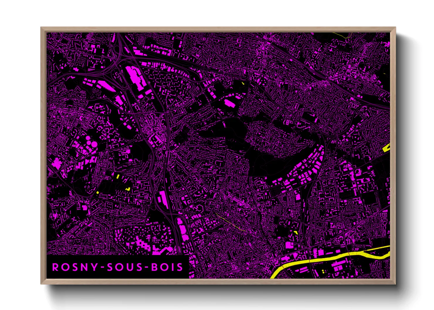 Une affiche de carte sur Rosny-sous-Bois