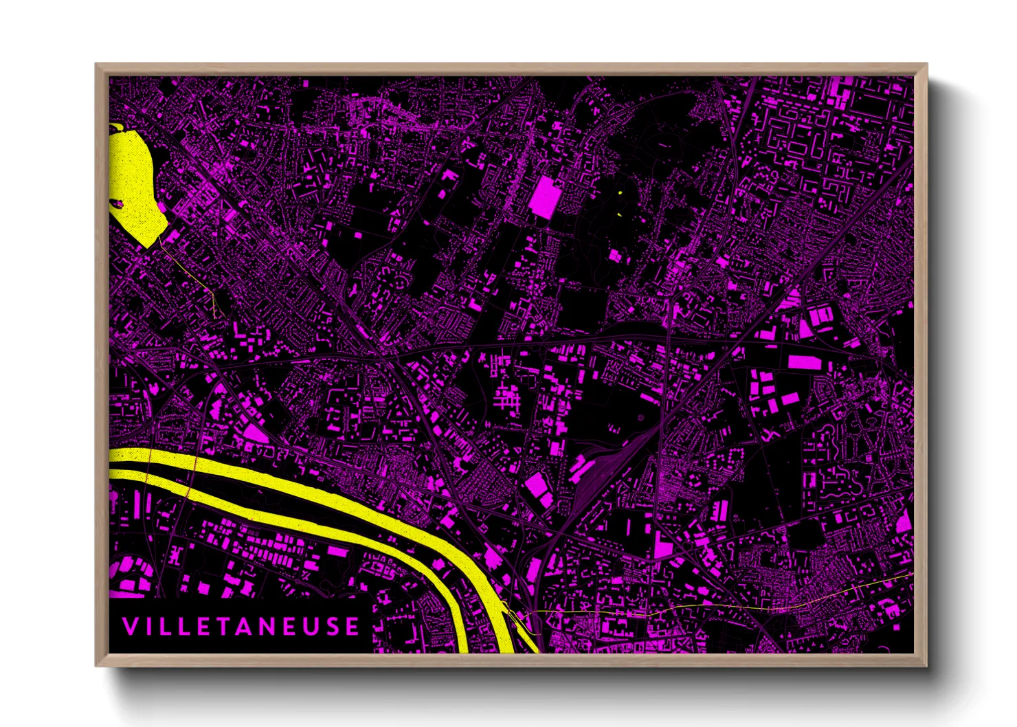 Une affiche de carte sur Villetaneuse