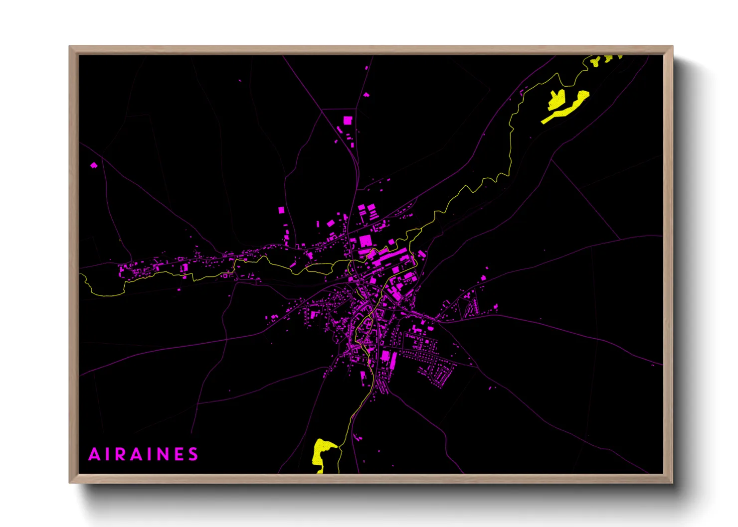 Une affiche de carte sur Airaines