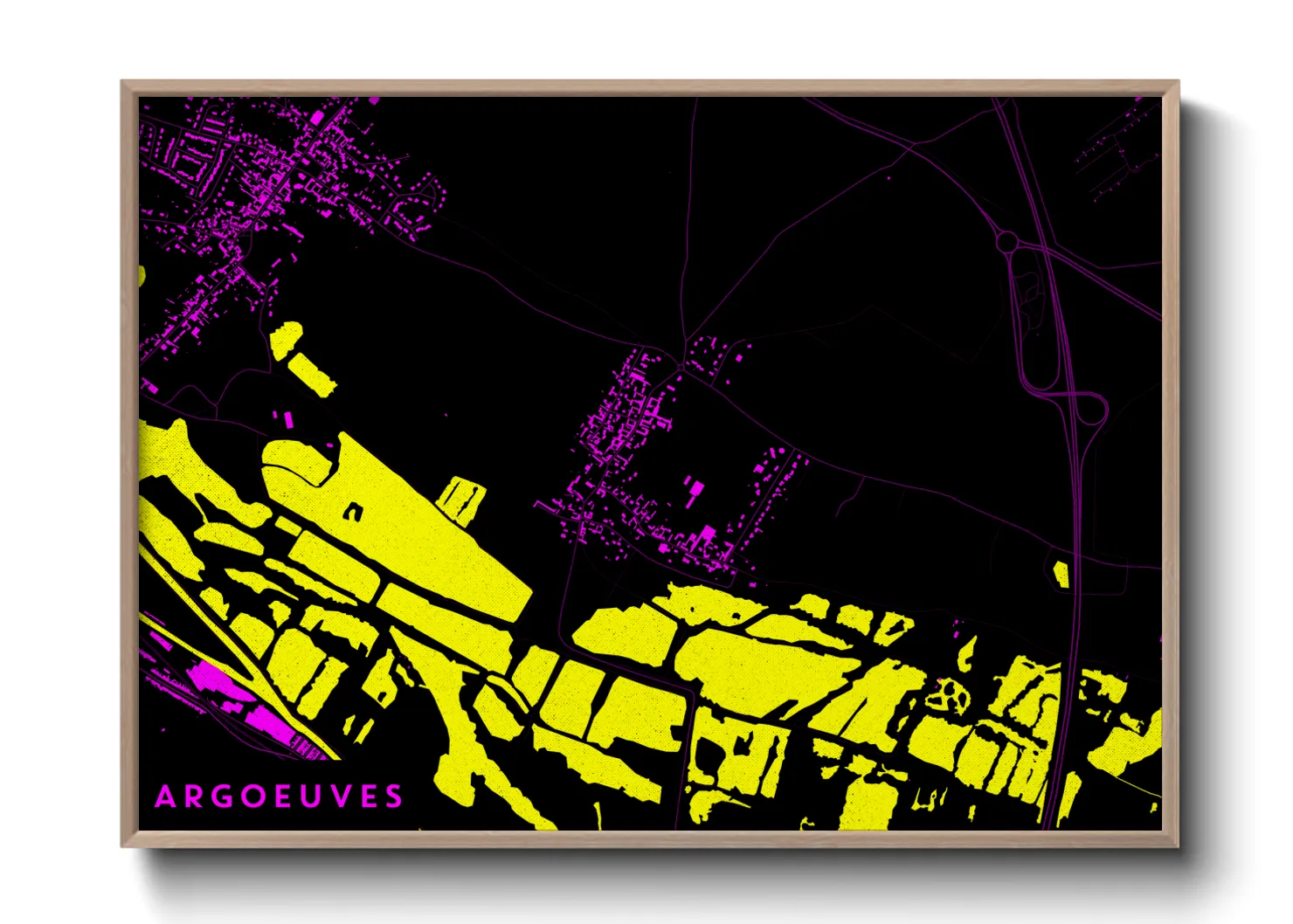 Une affiche de carte sur Argoeuves