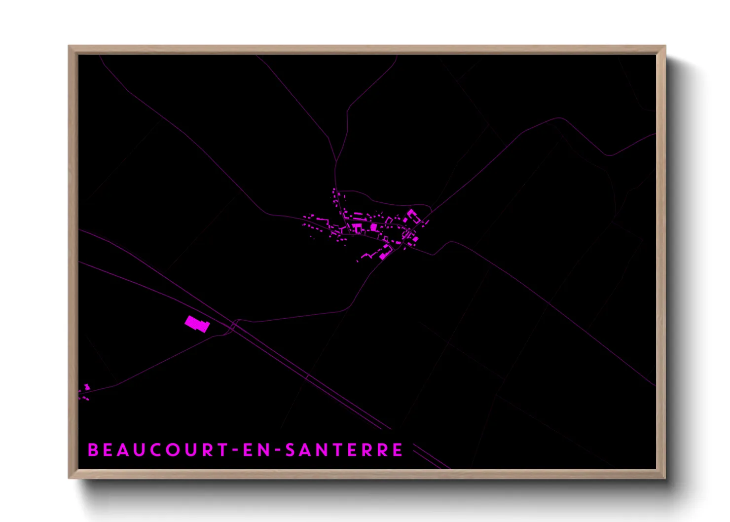 Une affiche de carte sur Beaucourt-en-Santerre