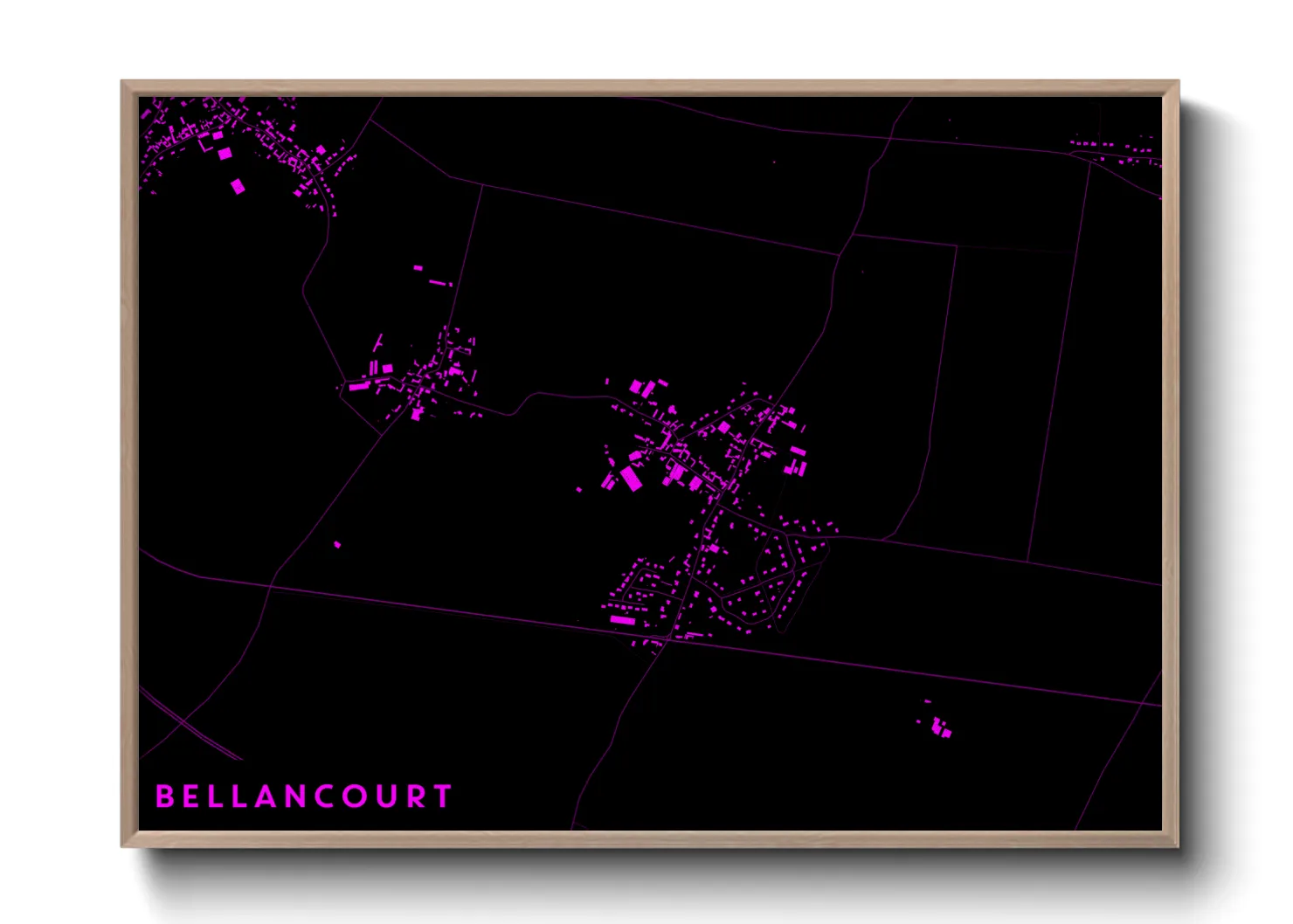 Une affiche de carte sur Bellancourt