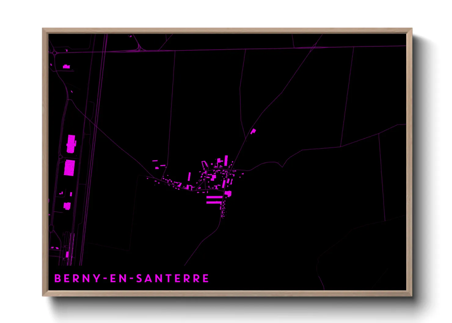 Une affiche de carte sur Berny-en-Santerre